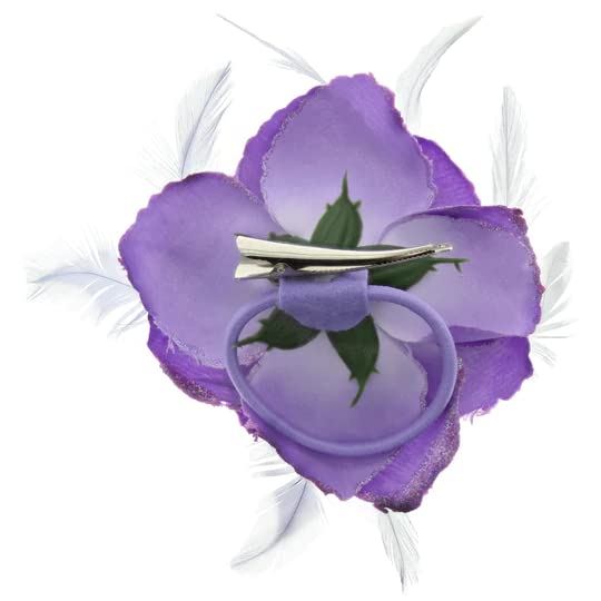 Rose Flower Hair Clip Hairband Floral Corsage Fascinator Hair Band Aligator Beak Grip for Women & Girls Wedding Prom Party Special Occasion