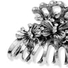Vintage Hair Claw Clips Metal Flower Butterfly Bulldog Grips Silver Gold Women Girls Wedding Bridal Sparkly Clamp Jaw Rhinestone Gems (Silver Filigree Butterfly 5cm 2