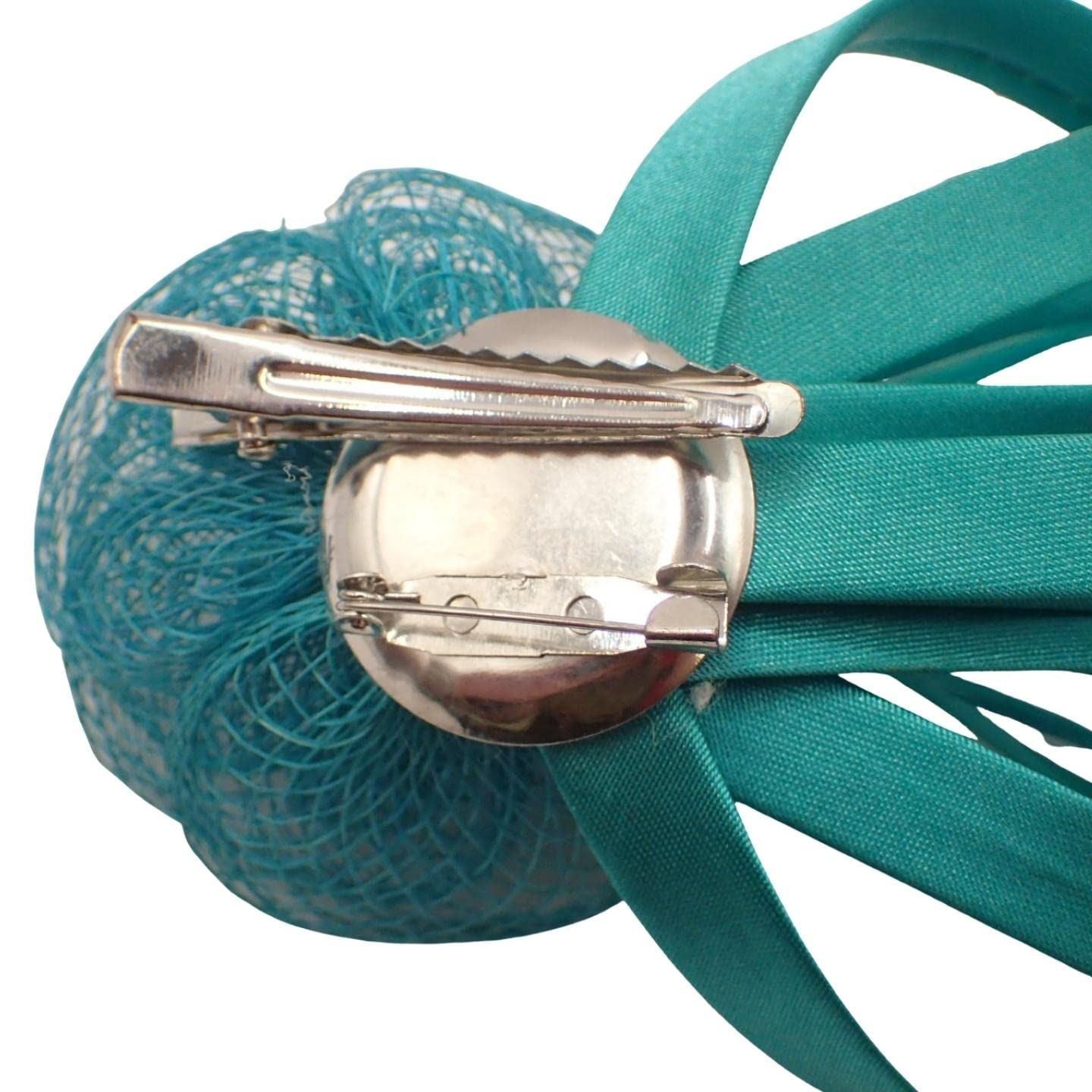 Mini Fascinator Hair Clips Small Fascinators Fascinator Flower Hair Clip Wedding Clip Royal Ascot Hat Wedding Corsage On Clip & Brooch Pin For Women, Ladies, Girls