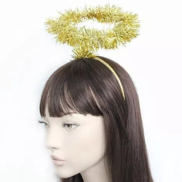 Angel Halo - Christmas Headbands for Adults Complement for Angel Costume Kids, Fancy Dress Nativity Halloween Costume Addition, Dress Up Party Dress Halo Headband