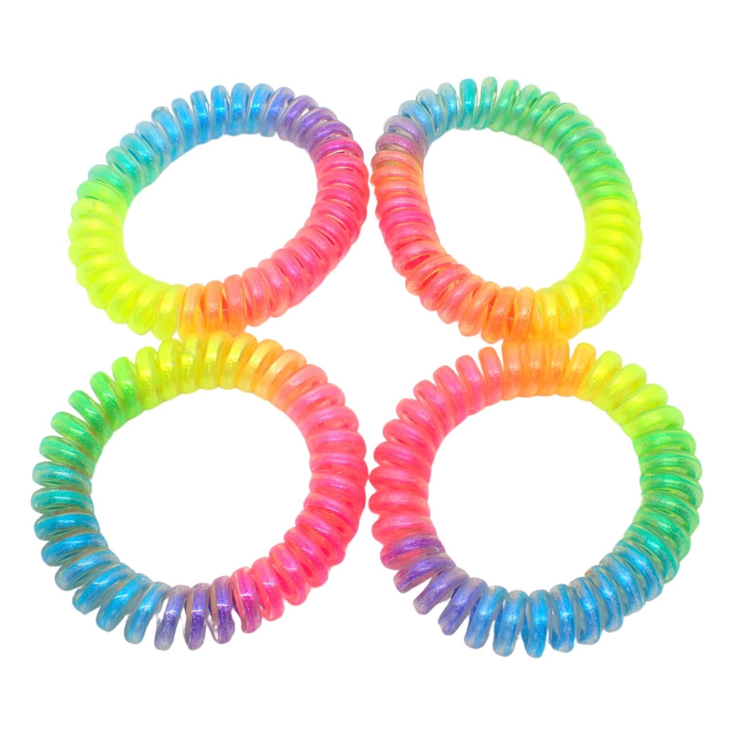4pc Spiral Hair Ties, Hair Bobbles For Women, Hair Accessories, hair bands, 5cm Hair Elastic Cord Accessories , Hair Bobbles For Girls, Hair Set