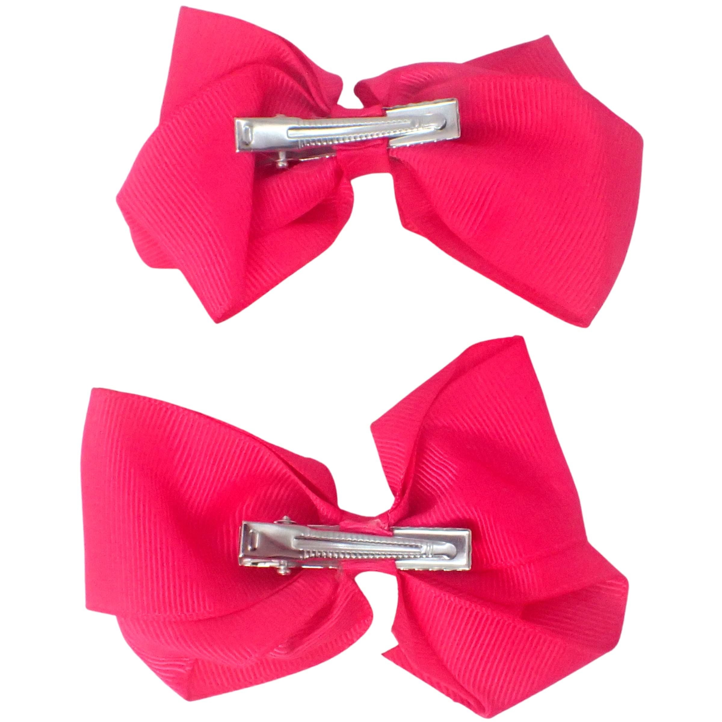 2pc Ribbon Hair Bows Hair Clip Hair Bows for Girls Hair Clips Women Girls Hair Clips Girls Hair Accessories Baby Hair Clips Crocodile Clips Hair Bows