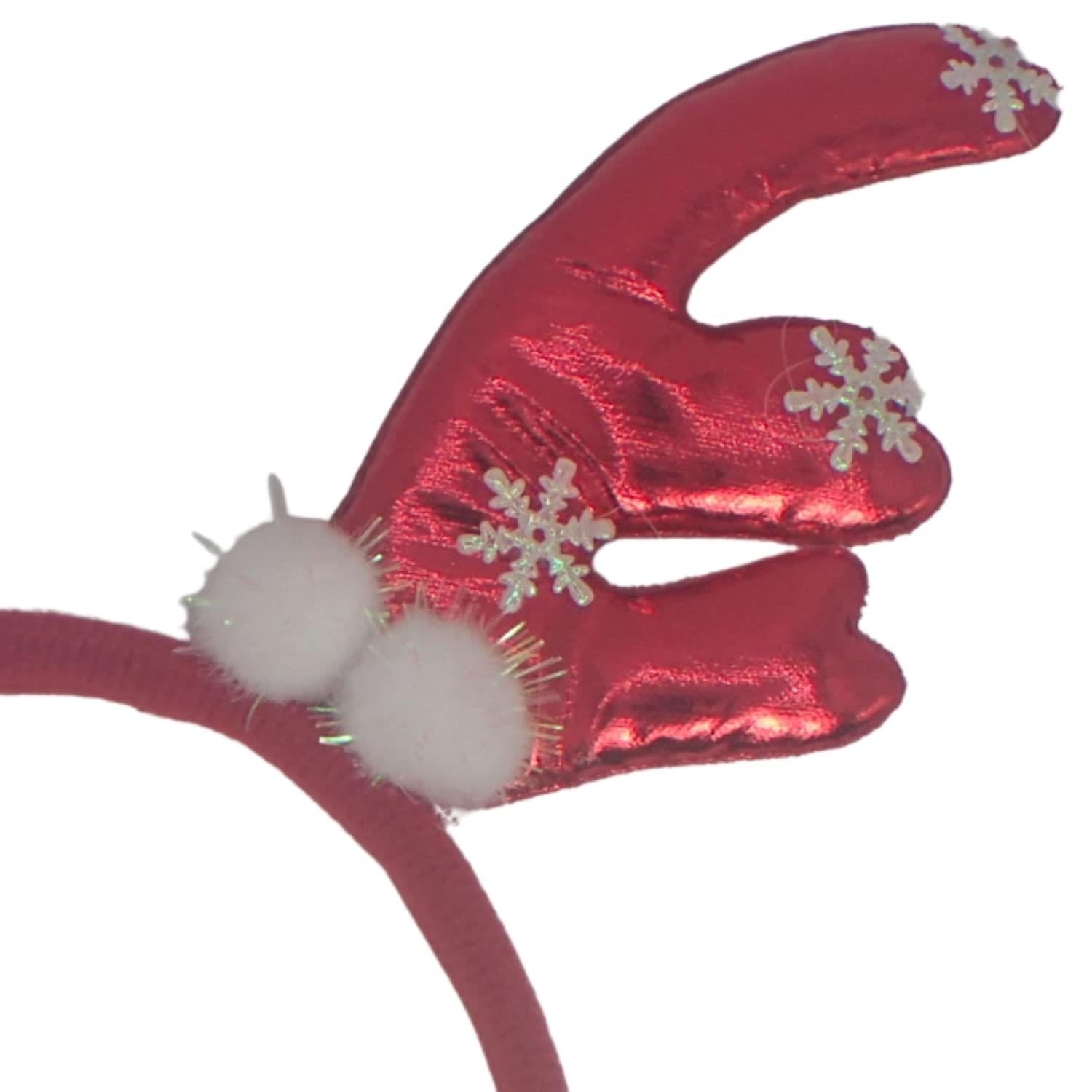 Deer Horns Antlers Santa Hat & Rudolph Red Nose Reindeer Valentines