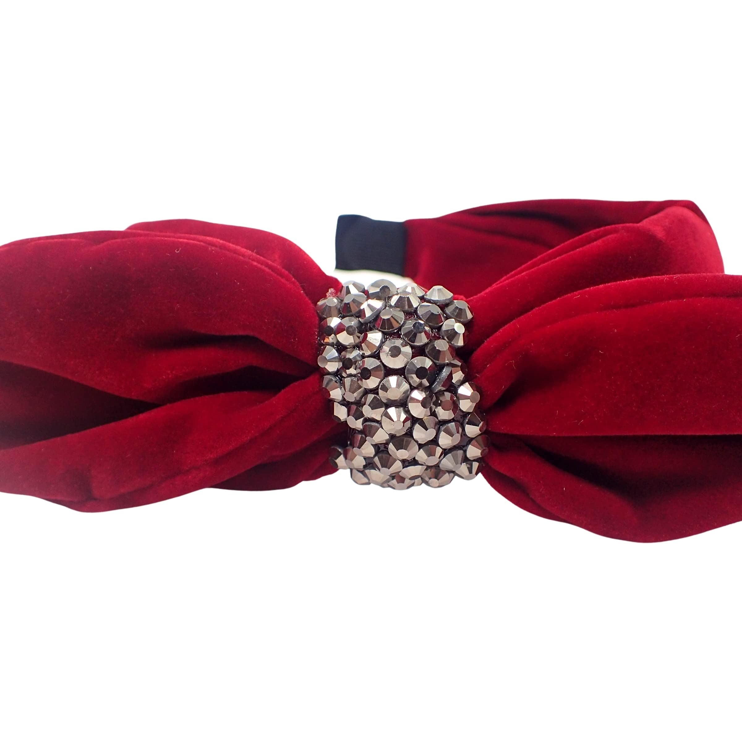 Velvet Bow Alice Bands Adult Women, Hair Accessories for Women, Hair Bands for Women, Thick Headband, Womens Headbands, Head Bands Adult Women, Wide Headbands