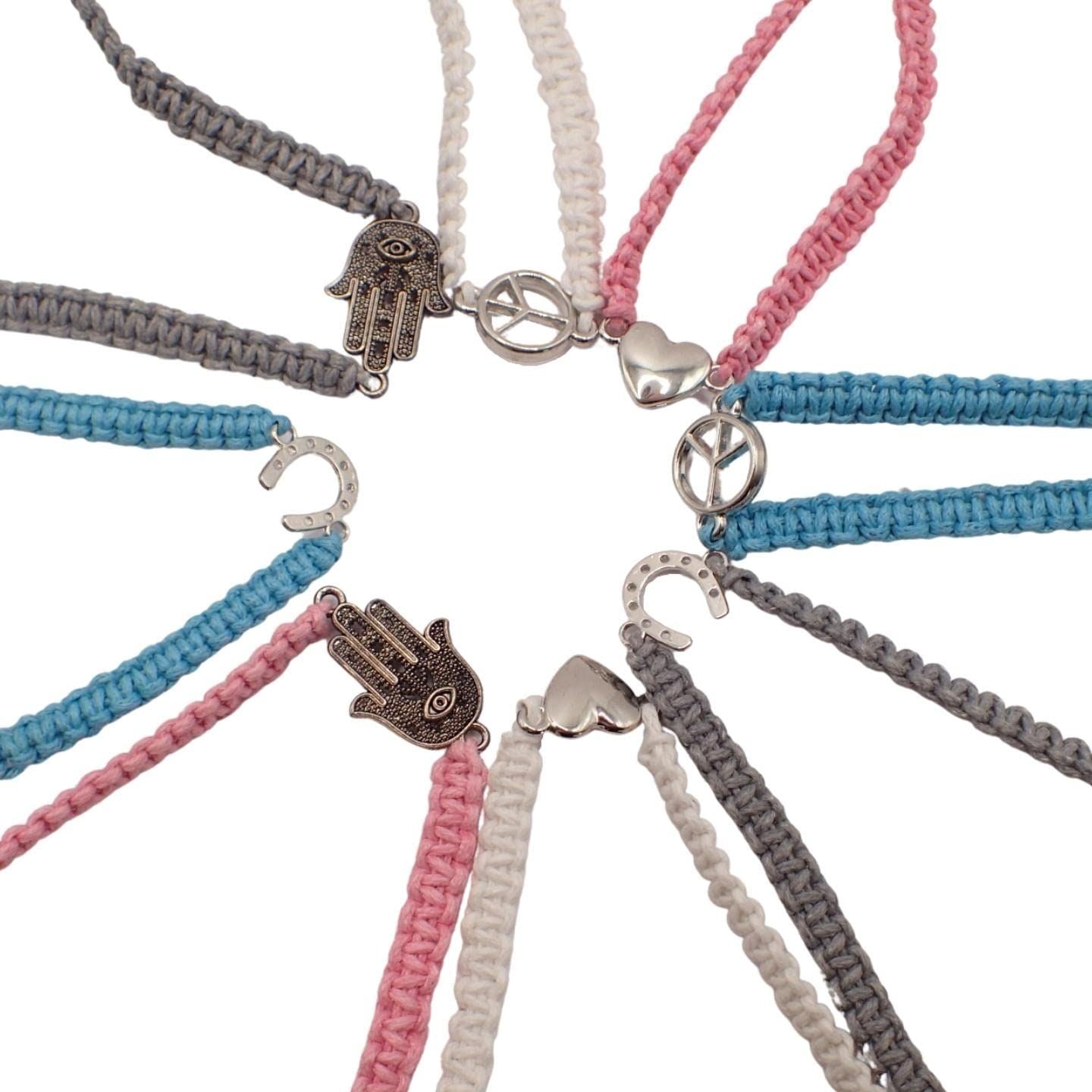 Girls Adjustable Corded String Bracelet