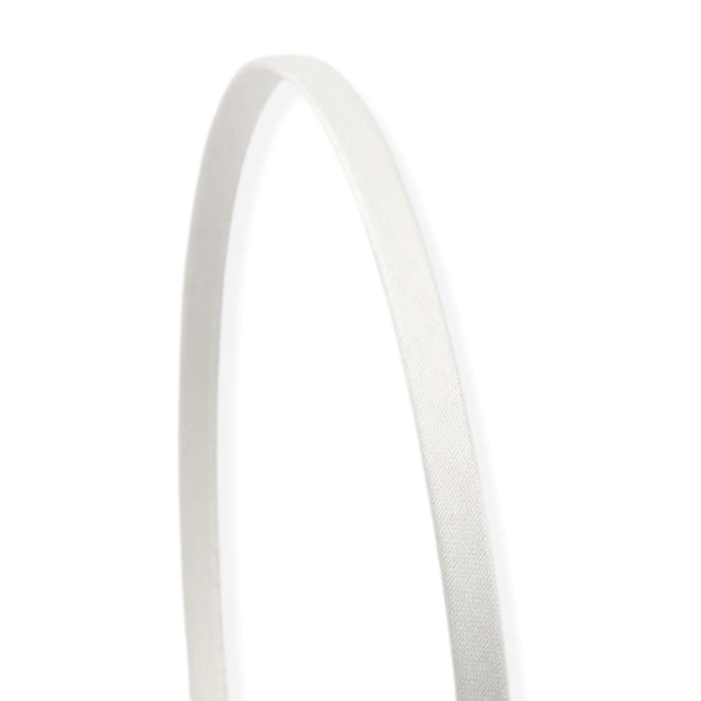 2pc Thin Satin Covered Metal Headbands Hair Bands Alice Bands Ribbon Wrapped Hairbands Head Bands Adult Women Girls Black White Pink Fuchsia