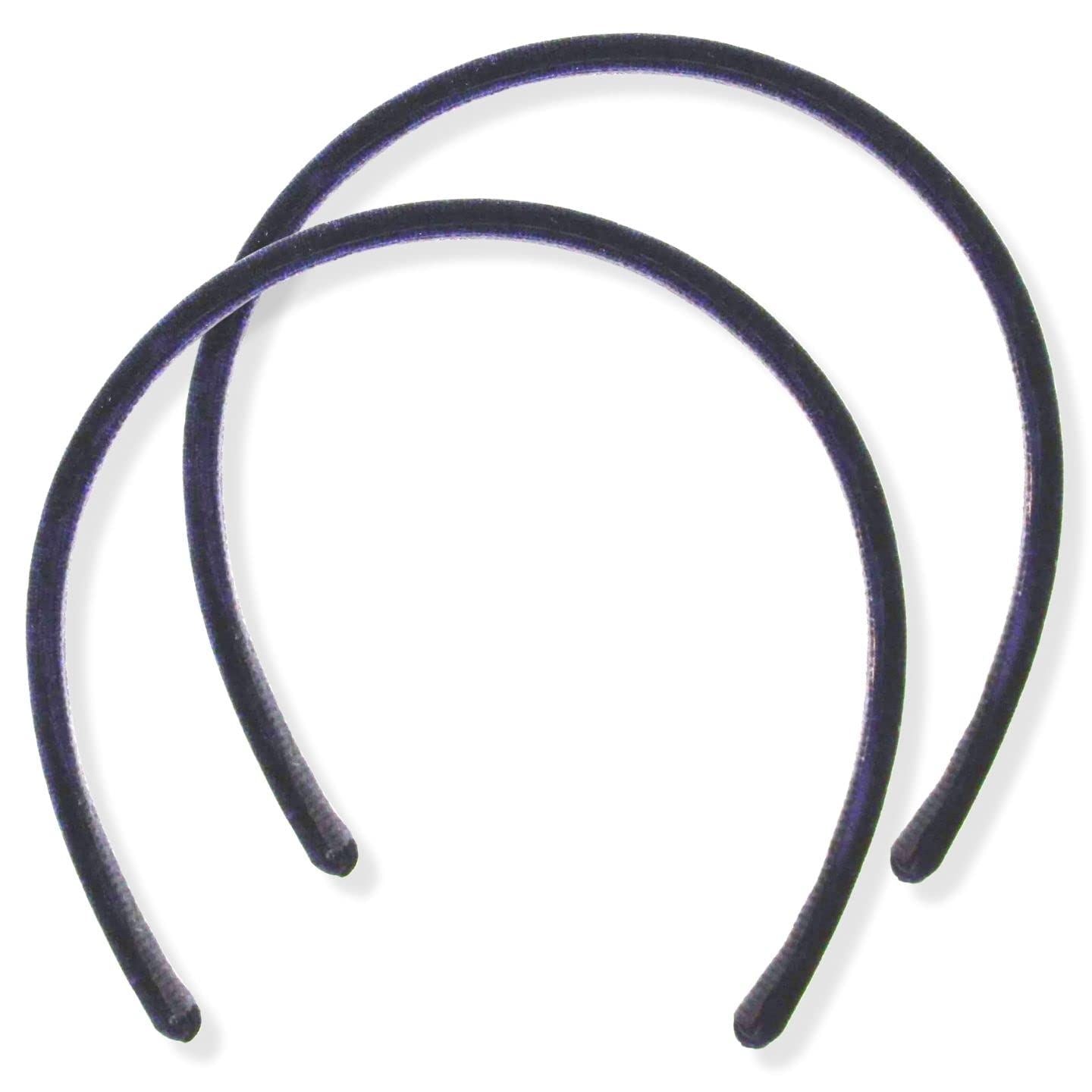 2pc 1cm/0.4" Thin Velvet Hair Bands Headbands Alice Bands Head Bands Hair Accessories Hair Styling Accessories Women's Fashion Headbands Girls Fashion