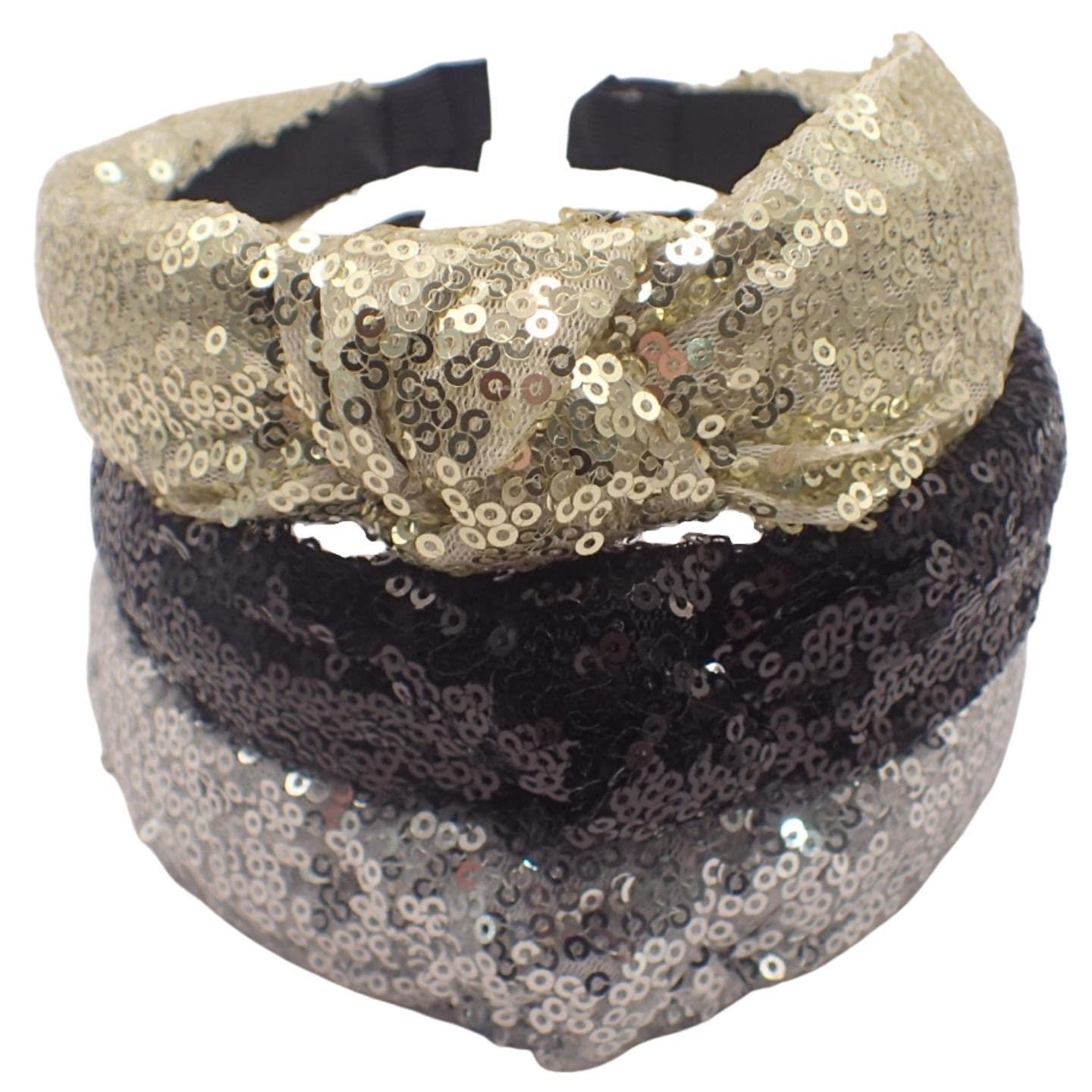 Cute Luxury Fabric Knot Headband Set, Colourful Headbands, Alice Bands for Women & Girls, Perfect Knotted Bandana-Style Womens Hair Accessories