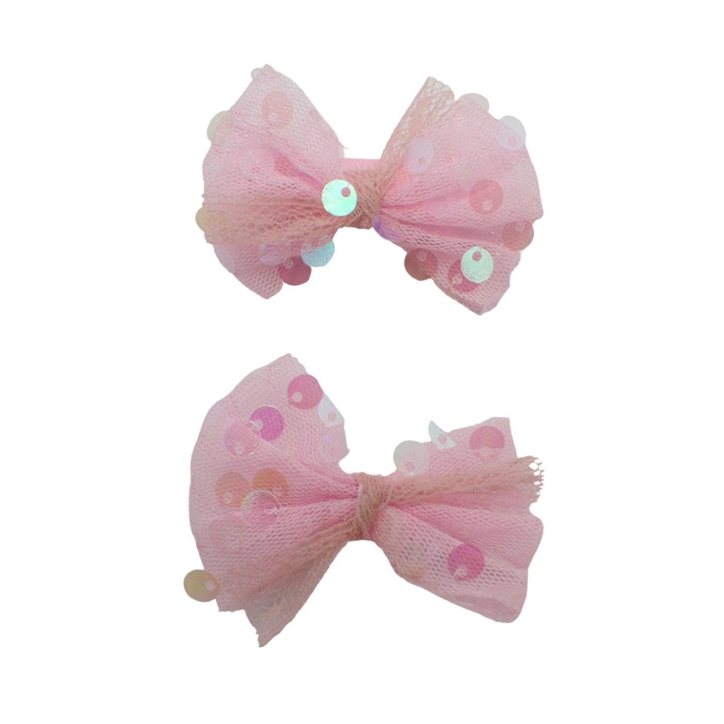 2pc Sequin Hair Bows Set Stylish Fashion Cute Bow Hair Clips Alligator Beak Bow Hair Slides Party Festival Hair Accessories Girls Children's Women's Wedding