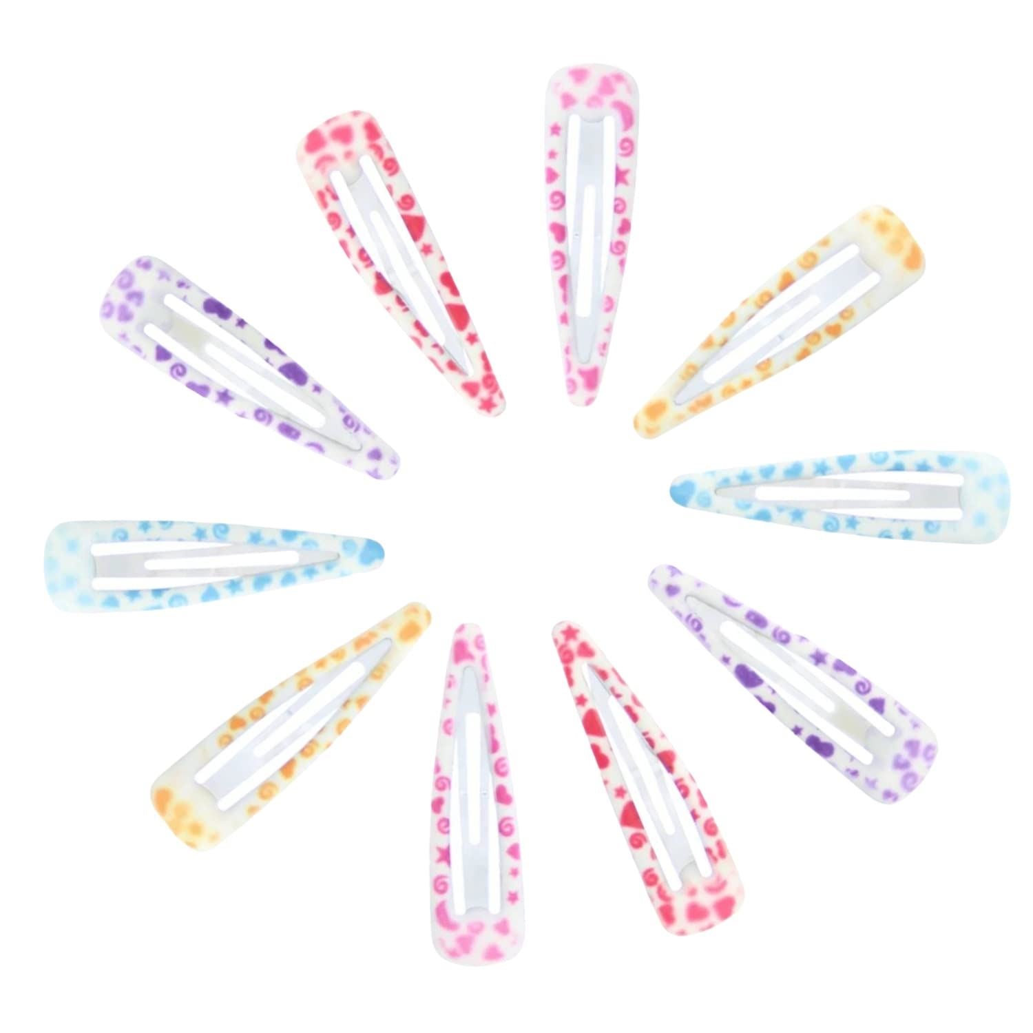 Snap Clips 5cm / 2" Snap Hair Clips Women Girls Kids Slide Hair Grip Styling Fine Hair Thick Hair Bendies Sleepies School Uniform Colours Epoxy