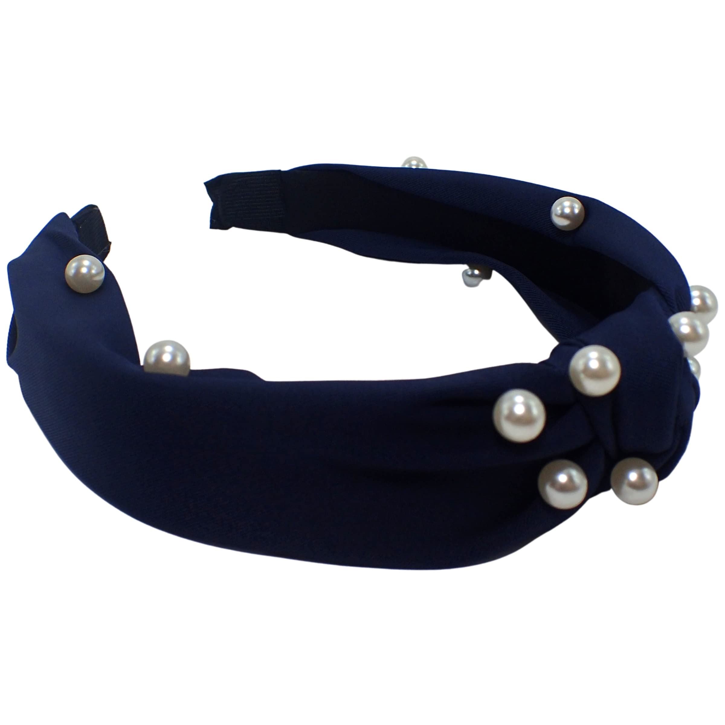 Satin Pearl-Style Knot Alice Bands Adult Women, Hair Accessories for Women, Hair Bands for Women, Thick Headband, Womens Headbands, Head Bands Adult Women, Wide Headbands