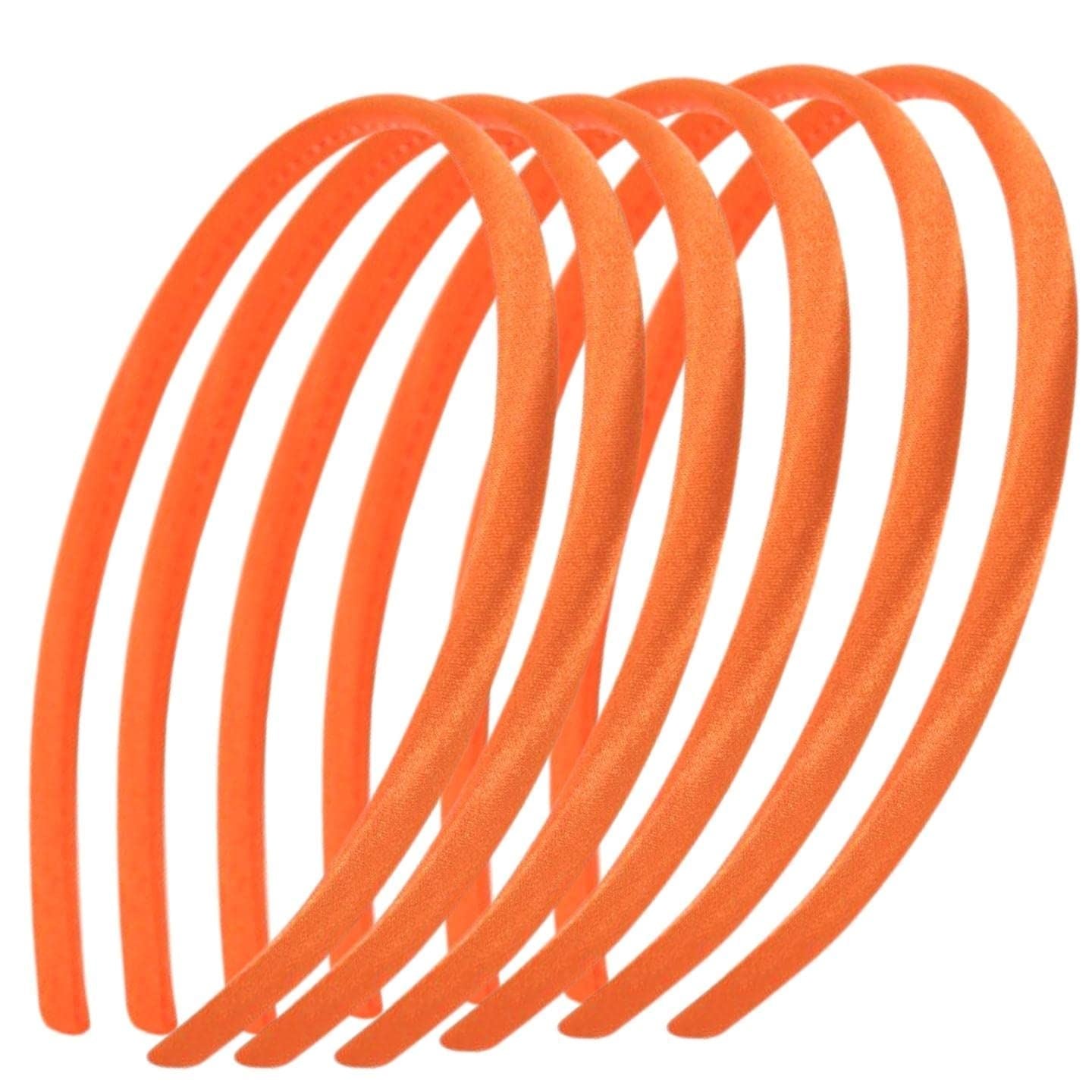 1cm/0.4" 6 piece Thin Satin Hair Bands, Head bands Alice Bands Adult Women