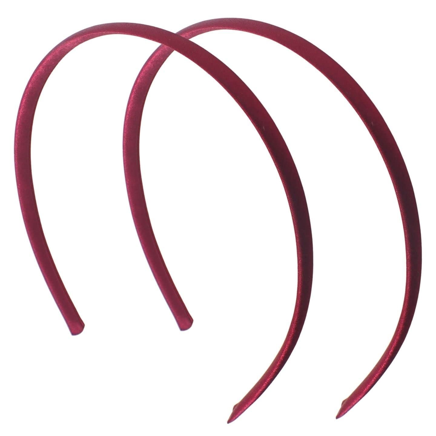 2pc 1cm/0.4" Small Hair Bands Satin Headband Alice Bands Adult Women Head Band Hair Accessories for Girls Headbands for Women's Hair Hair Bands for GIrls