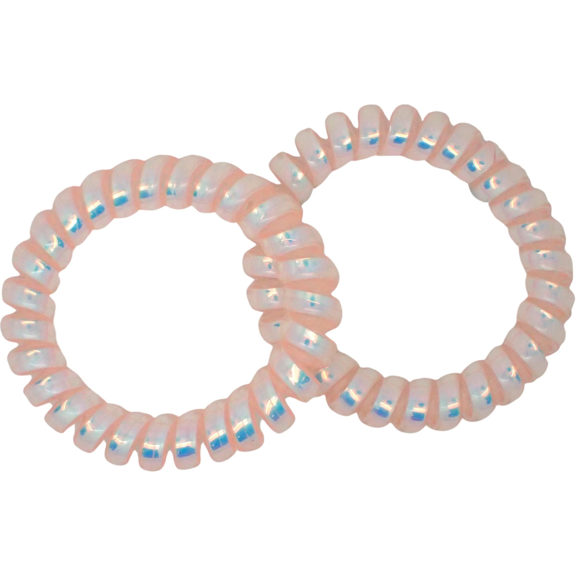 Metallic Spiral Hair Ties for Girls and Women, Hair Accessories for Girls, Hair Bobbles, Hair Elastics, Hair Bands for Women, Elastic Bands for Hair