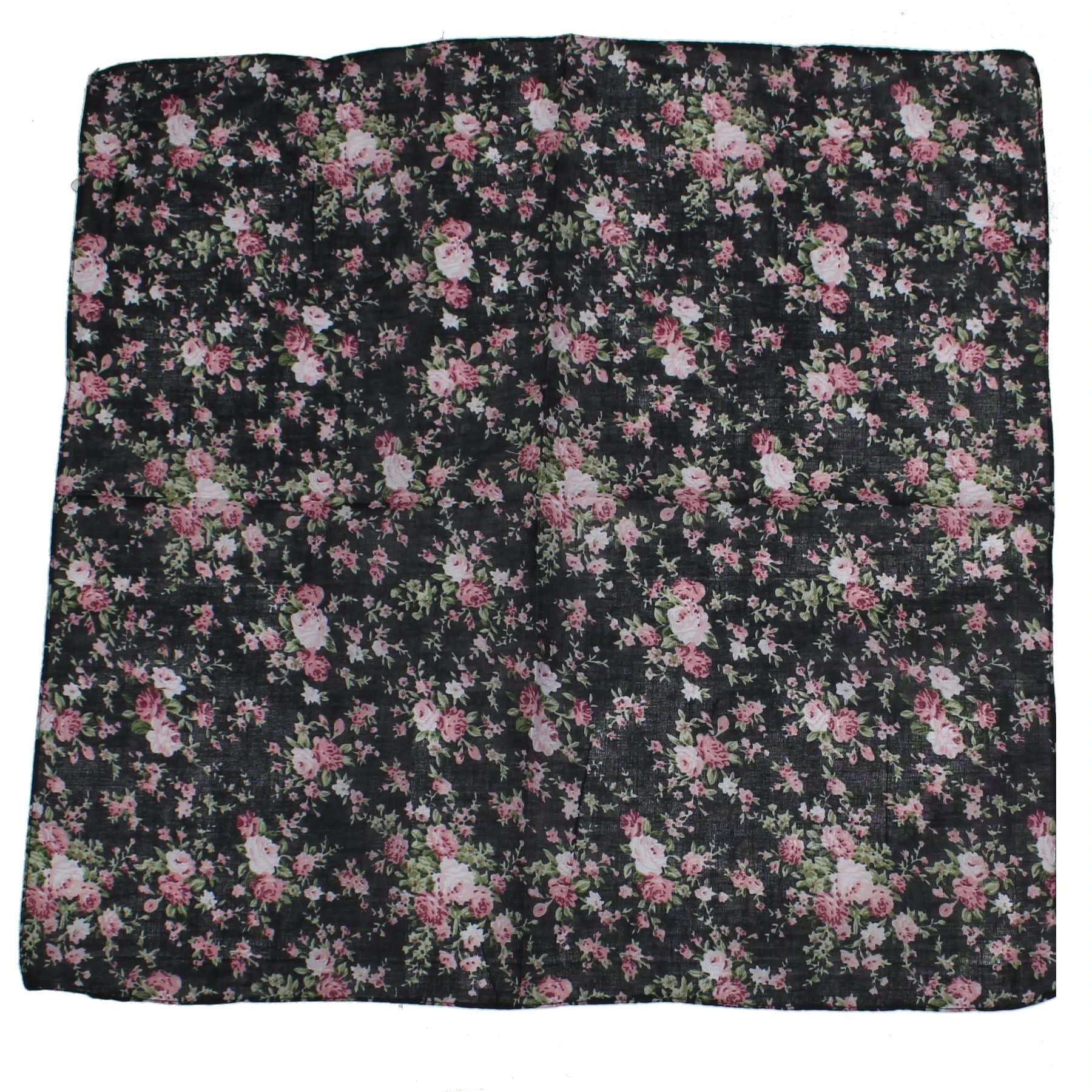 Hair Bandanas for Women Head Scarf Headbands Ladies Cotton Square Scarves Paisley Floral Camouflage Animal Print Leopard Tiger Neckerchief