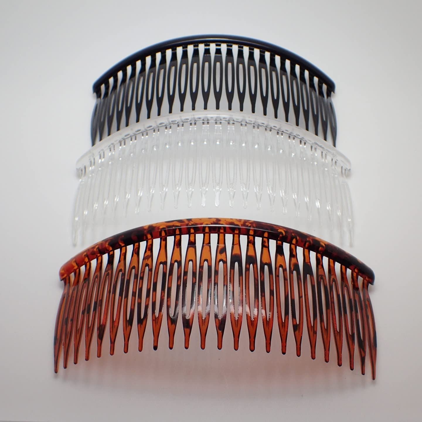 12cm Large Black Tort Brown And Clear Hair Combs