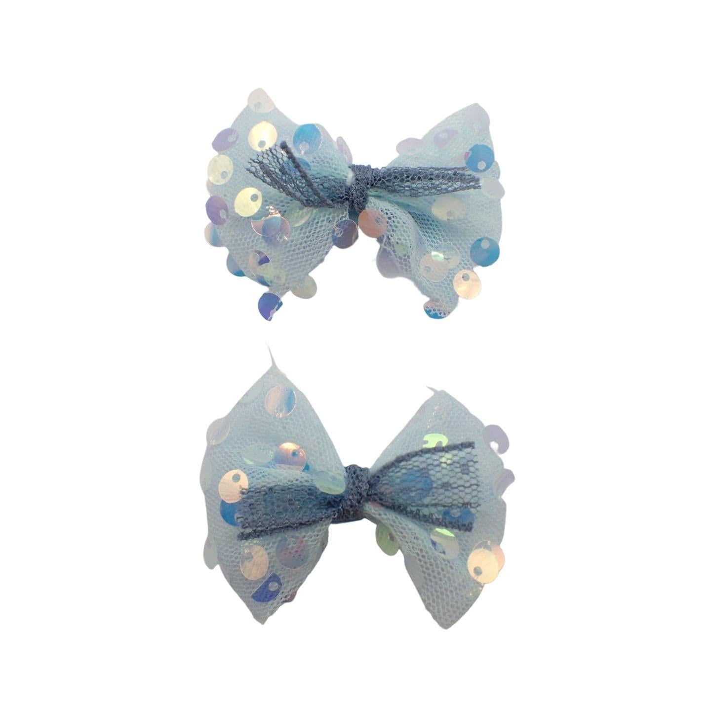 2pc Sequin Hair Bows Set Stylish Fashion Cute Bow Hair Clips Alligator Beak Bow Hair Slides Party Festival Hair Accessories Girls Children's Women's Wedding