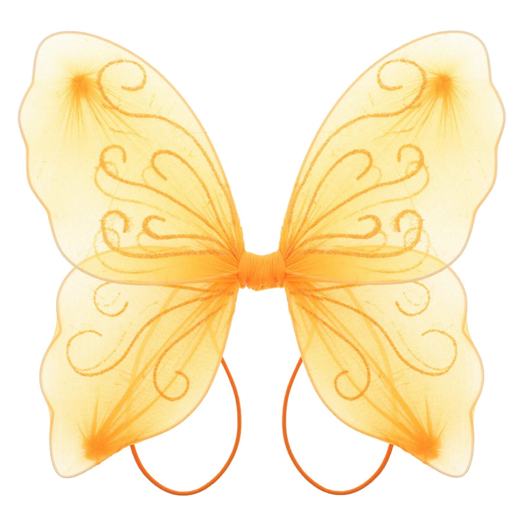 Angel Wings Fairy Butterfly Pixie Tinkerbell Fancy Dress Outfit Girls Dressing Up Costume Baby Toddler Kids Childs Small Tiny Mini Toy Fairywings Set Glitter