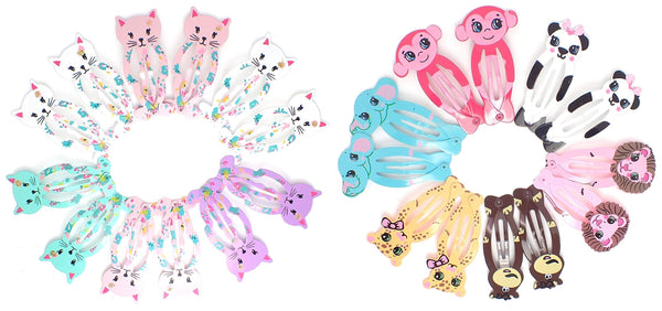 Animal Snap Hair Clips for Girls, Kids Hair Accessories, Small Hair Clips, Metal Hair Clips for Styling, Baby Hair Clips for Fine Hair Small, Girls Hair Accessories