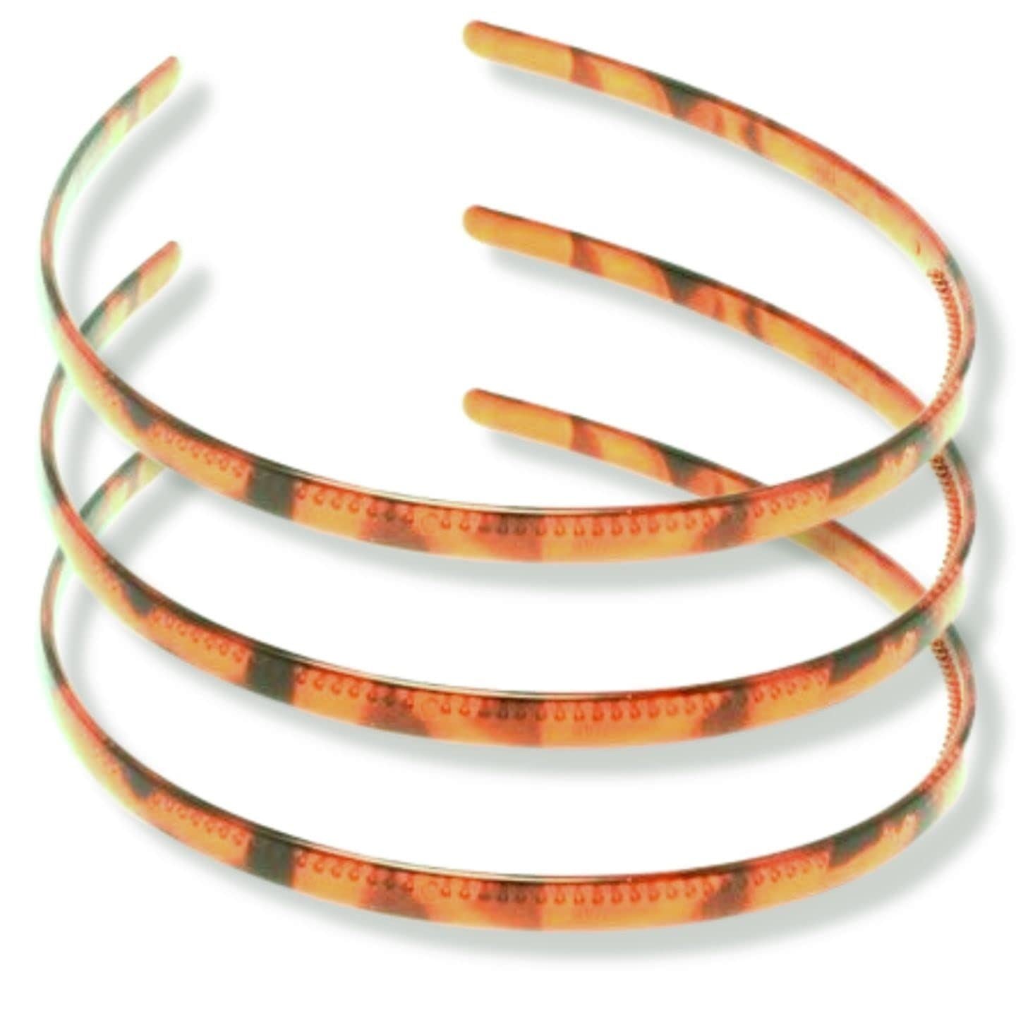 Plastic Alice Bands Hair Bands Head Bands Black Clear Tortoise Tort Brown Hairband Headband Aliceband Women Girls Men Boys Wide Teeth Comb - Pack of 3