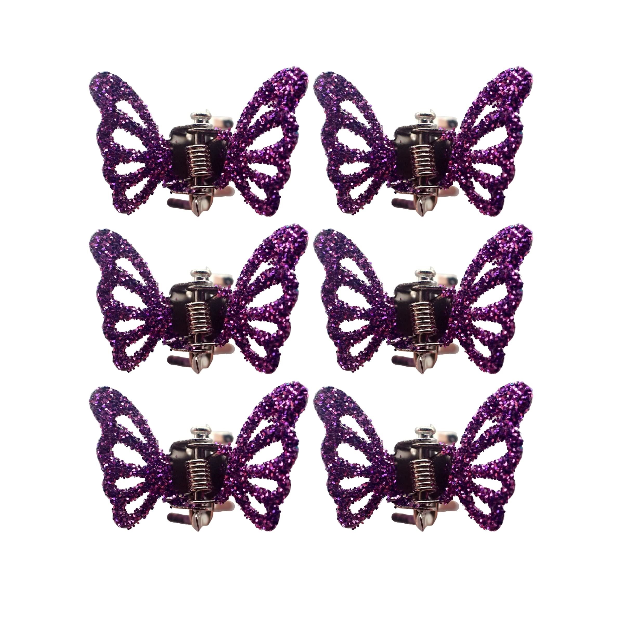 6pc Mini Butterfly Hair Clips for Women and Girls, Claw Clips, Hair Clips for Styling, Hair Claw Clip, Hair Accessories, Mini Hair Clips, Hair Claw Clips