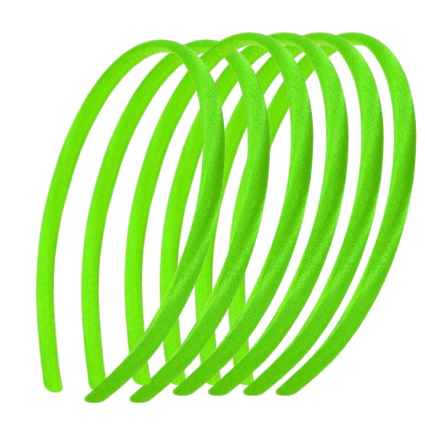 1cm/0.4" 6 piece Thin Satin Hair Bands, Head bands Alice Bands Adult Women