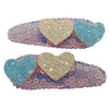 Sequin Snaps with Heart Motif Hair Clips Girls Hair Accessories Baby Hair Clips Girls Hair Clips Hair Clips Toddler Pin Curl Clips Kids Hair Clips Kids Hair Accessories