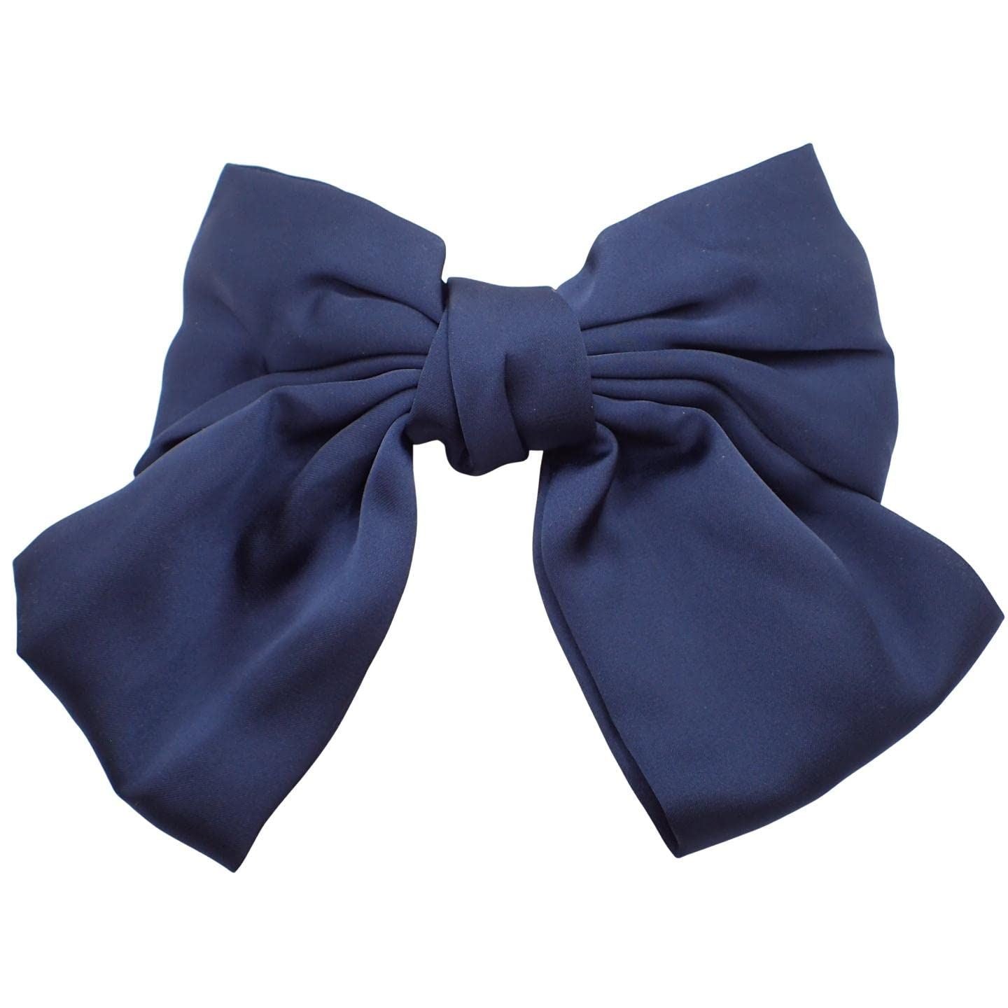 Satin Hair Bow Clip Barrette Cute Hair Styling Ribbon Bow Accessory on a Barrette Clip Bows for Girls, Kids, Women, Ladies for Wedding, Festival, Holiday