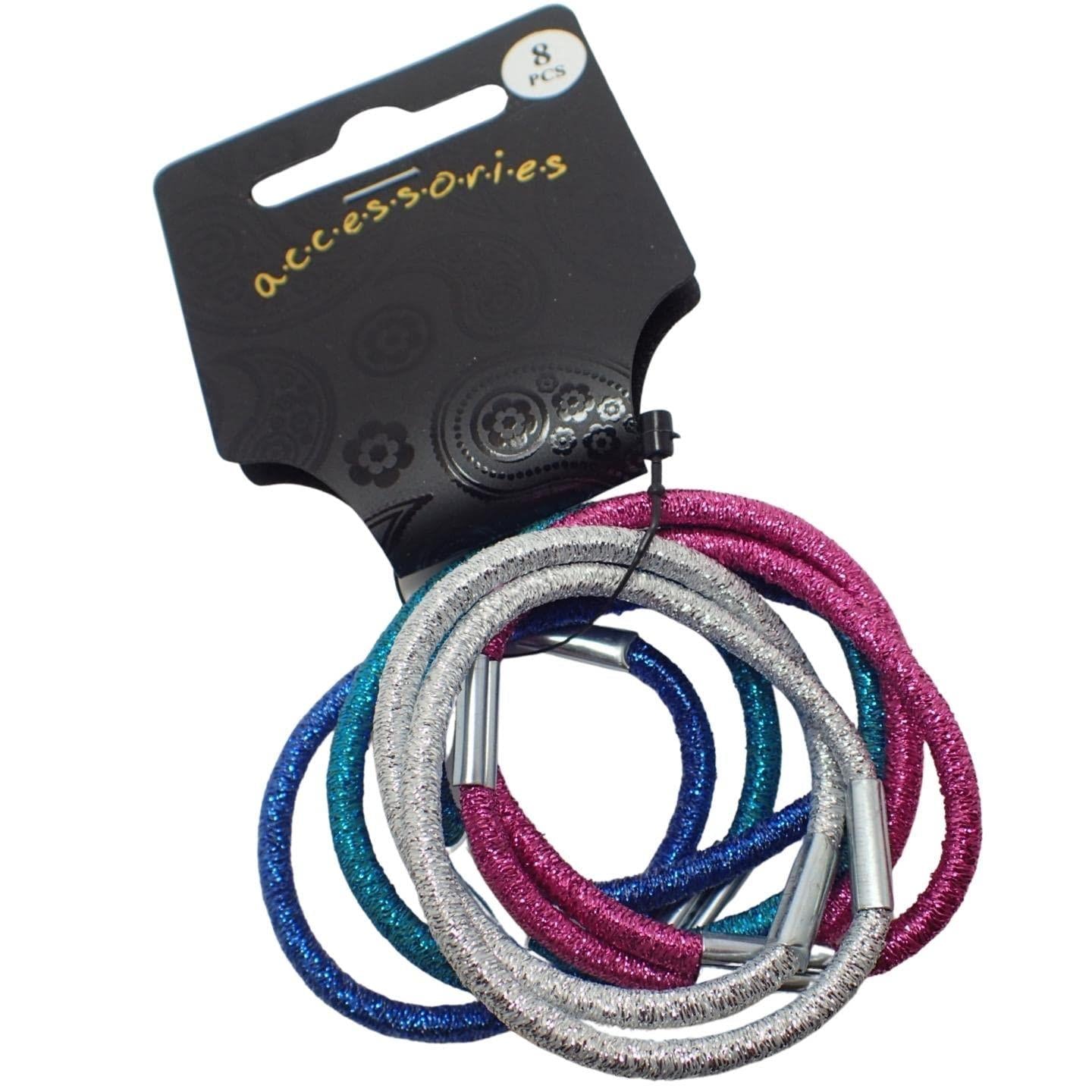 Ribbed Texture Hair Bands for Women and Girls, Hair Bobbles for Women Hair Ties Hair Elastics Hair Accessories for Women Rubber Bands for Hair