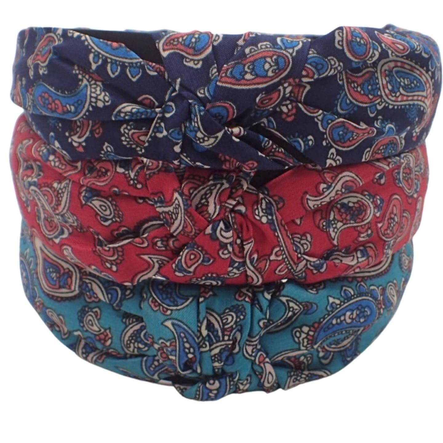 Adorable 3 Pcs Knot, Knotted Fabric Headband Alice Band for Women & Kids, Pretty Accessories for Girls & Ladies, Cute Womens Hair Accessories