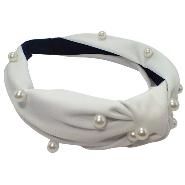 Satin Pearl-Style Knot Alice Bands Adult Women, Hair Accessories for Women, Hair Bands for Women, Thick Headband, Womens Headbands, Head Bands Adult Women, Wide Headbands