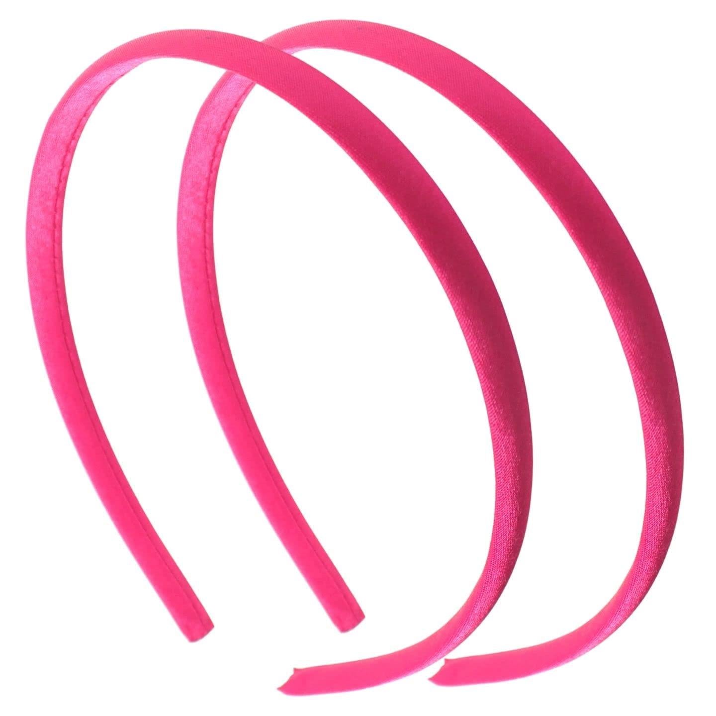 2pc 1cm/0.4" Small Hair Bands Satin Headband Alice Bands Adult Women Head Band Hair Accessories for Girls Headbands for Women's Hair Hair Bands for GIrls