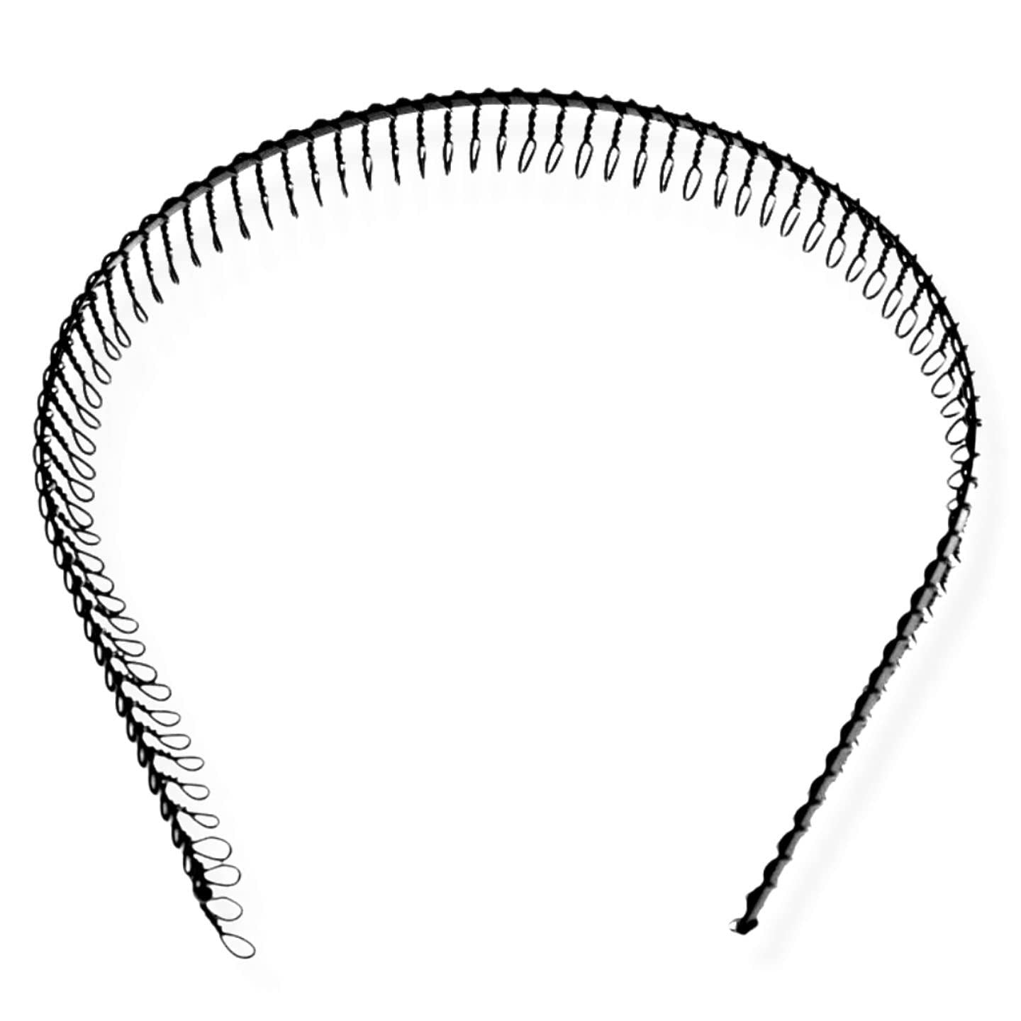 Wire Teeth Comb Hair Bands Headbands Alice Bands Twisted Metal Wavy Zig Zag Shark Toothed Head Bands Men Women Girls Boys Zigzag Hairbands
