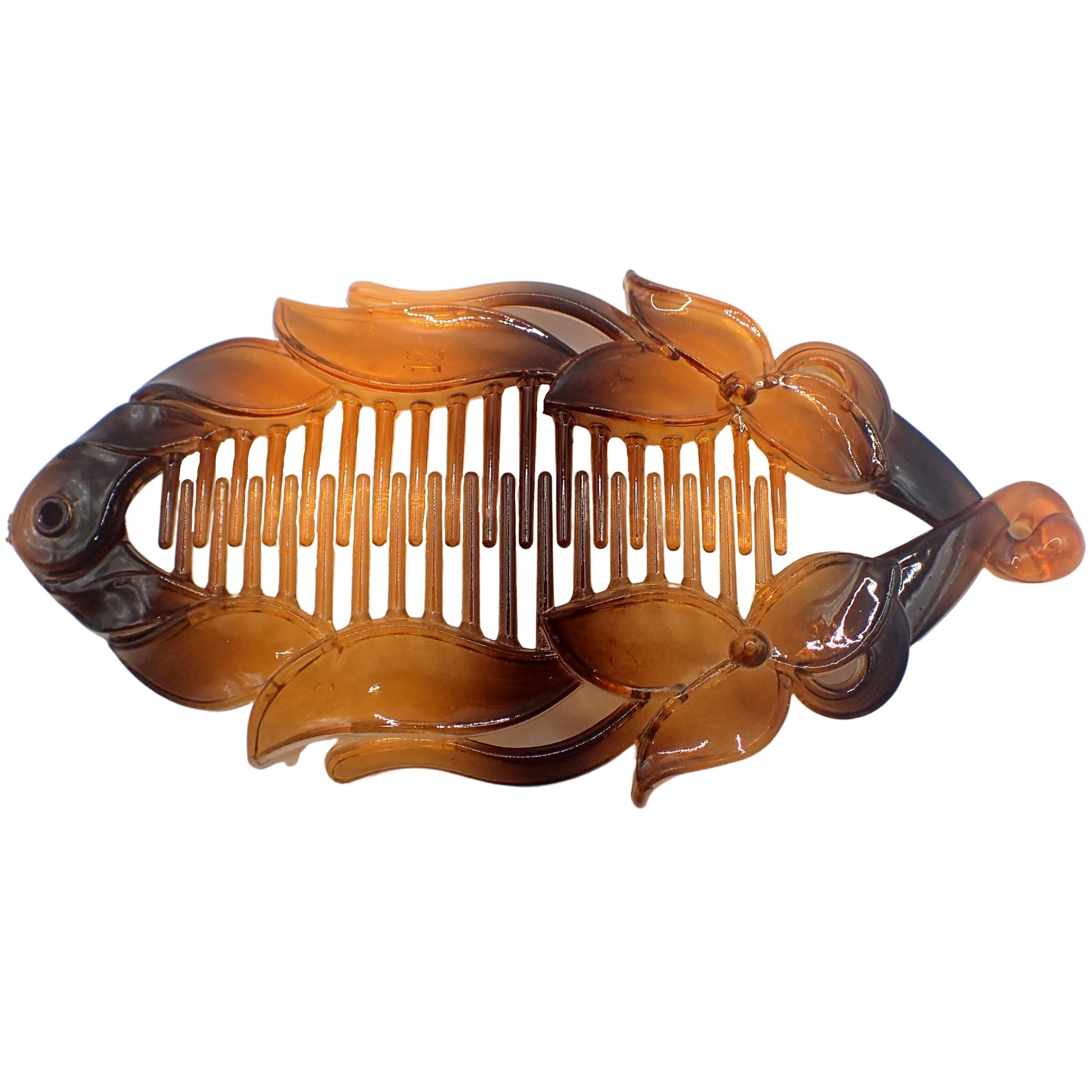 Hair Banana Clips Banana Fish Women Ladies Girls Kids Long Thick Wide Tooth Comb Pins Light Double Grippers Styling Products