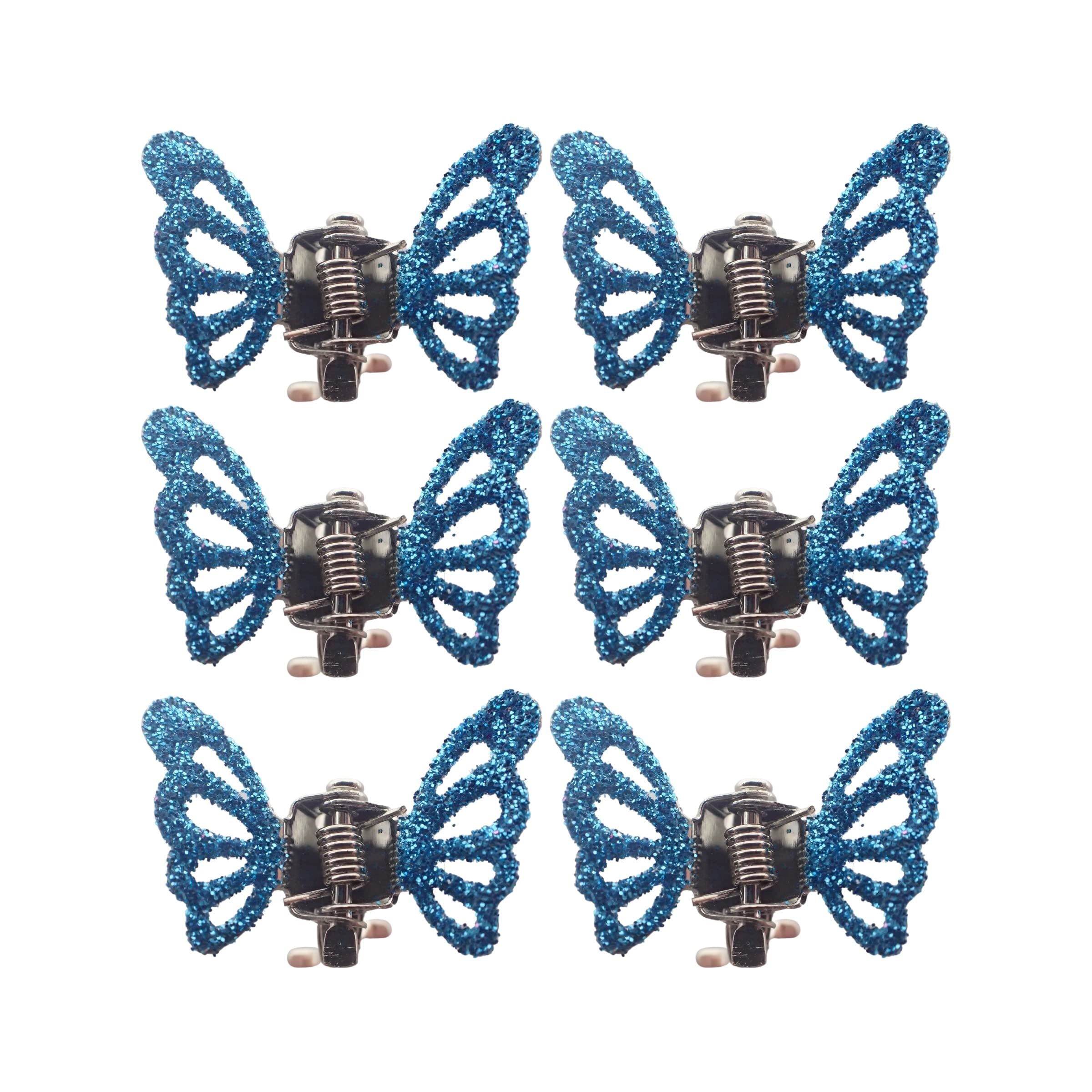 6pc Mini Butterfly Hair Clips for Women and Girls, Claw Clips, Hair Clips for Styling, Hair Claw Clip, Hair Accessories, Mini Hair Clips, Hair Claw Clips