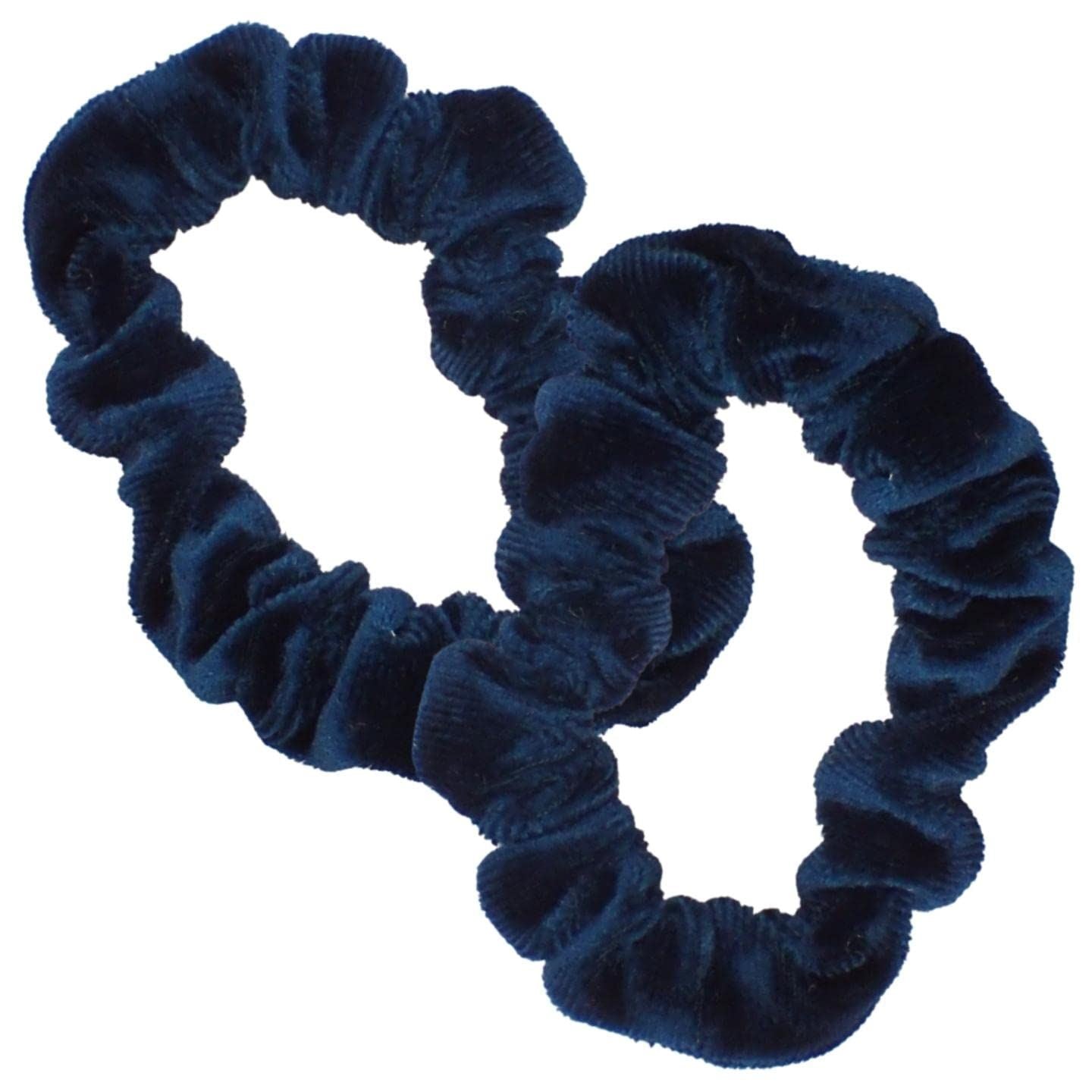 Small Skinny Velvet Hair Scrunchies Pack of 2 Scrunchies for Women & Girls, Cute Soft Scrunchy Hair Tie, Cute Hair Bobble, Velvet Hairband for Ladies & Kids Scrunchies