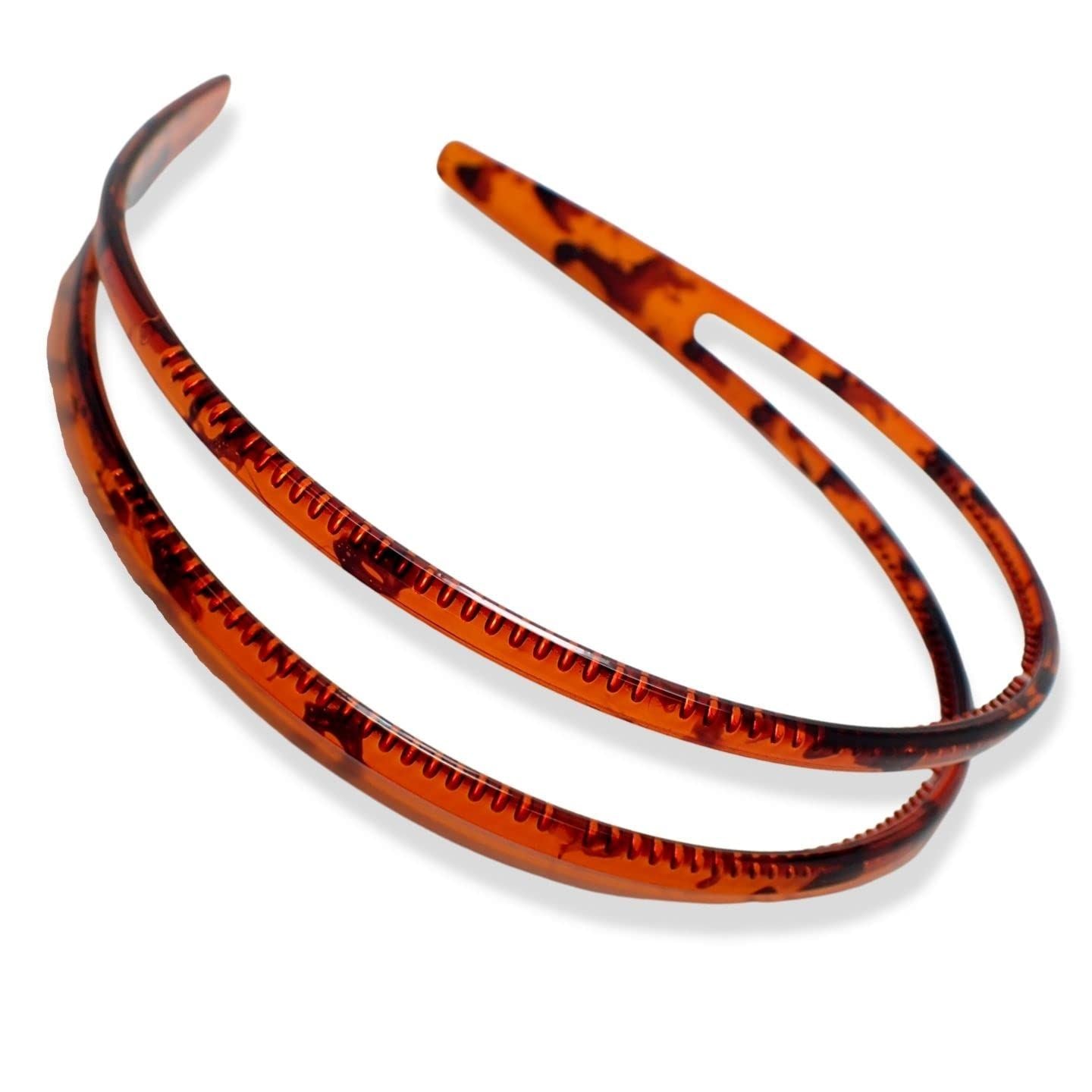 Plastic Double Triple Row Alice Bands Headbands Hair Bands Black Tortoise Brown Clear Hairbands Women Thin Teeth Comb Girls Fashion Head Bands