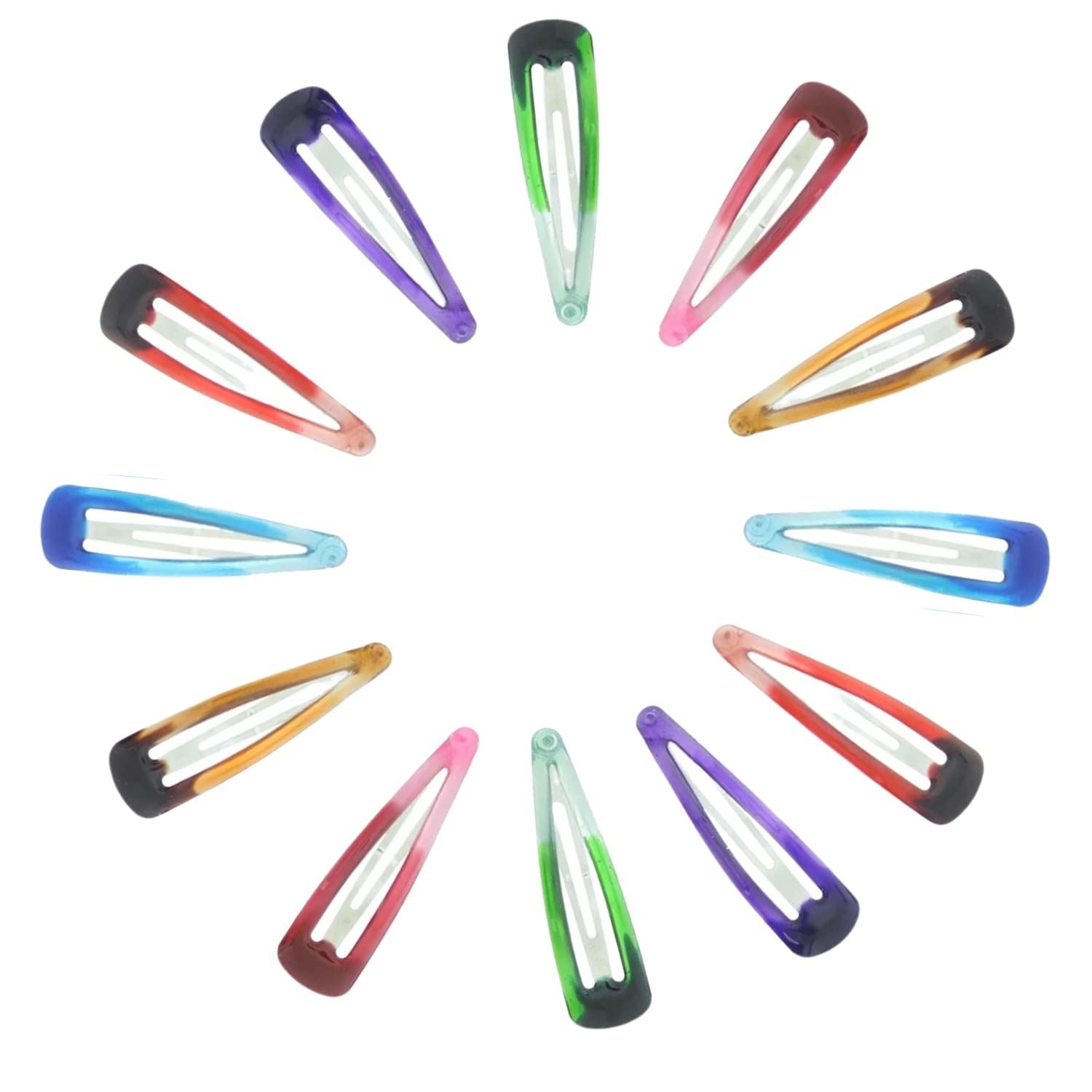 Snap Clips 5cm / 2" Snap Hair Clips Women Girls Kids Slide Hair Grip Styling Fine Hair Thick Hair Bendies Sleepies School Uniform Colours Epoxy