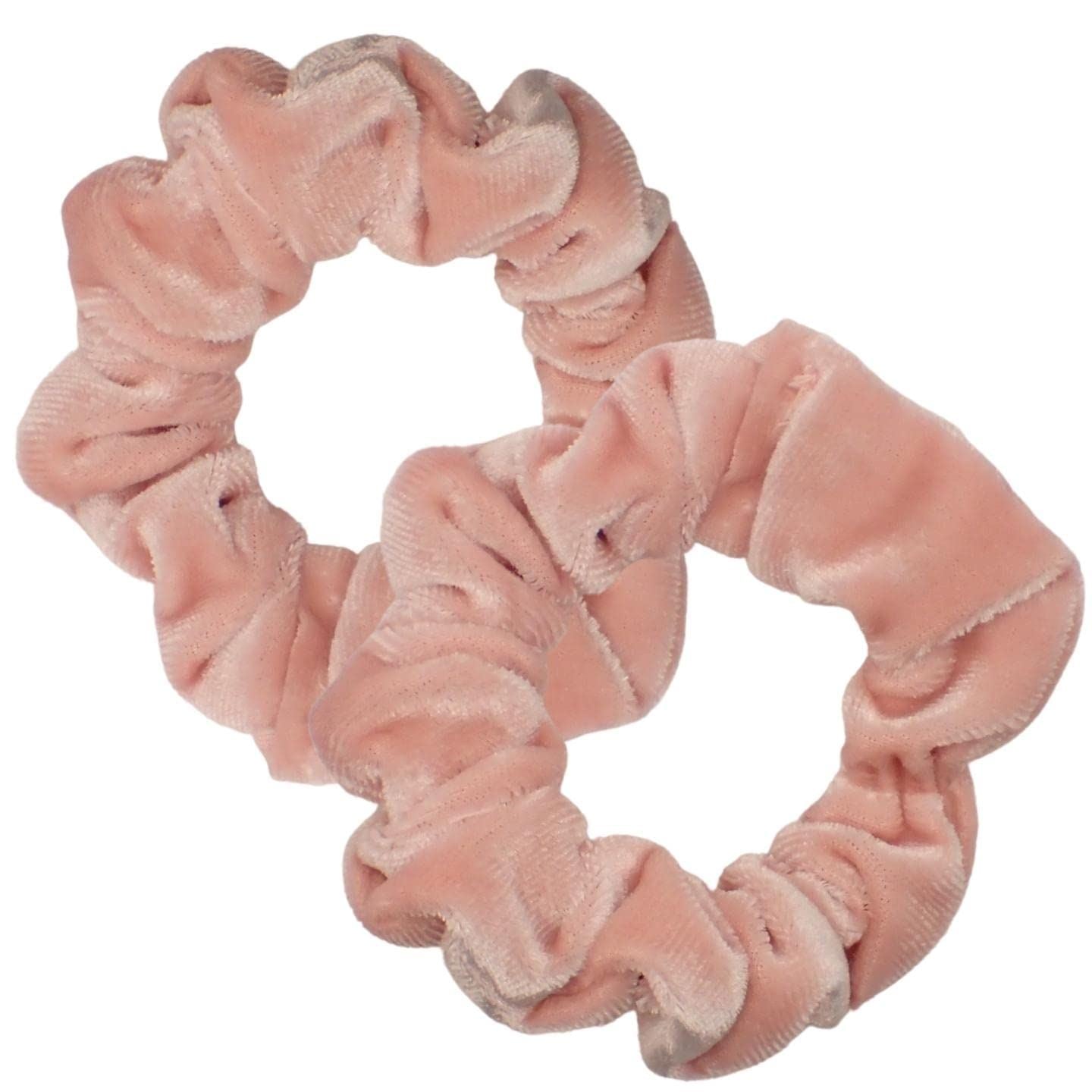 Small Skinny Velvet Hair Scrunchies Pack of 2 Scrunchies for Women & Girls, Cute Soft Scrunchy Hair Tie, Cute Hair Bobble, Velvet Hairband for Ladies & Kids Scrunchies