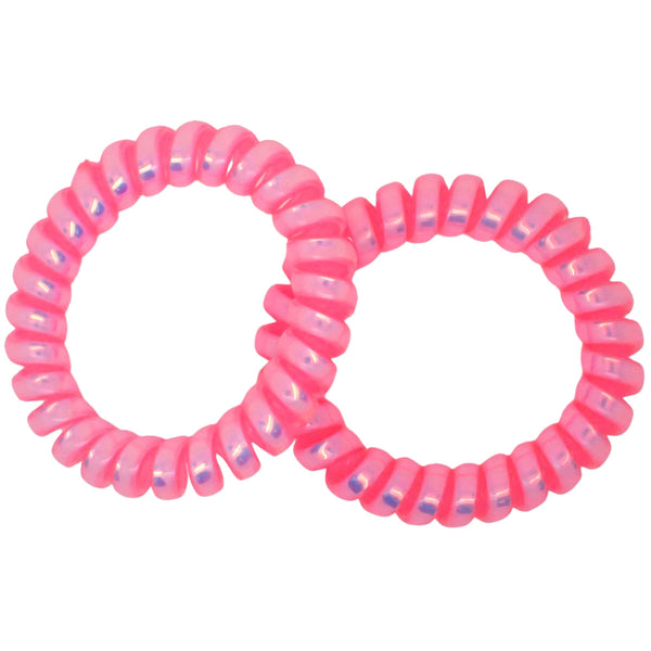 Metallic Spiral Hair Ties for Girls and Women, Hair Accessories for Girls, Hair Bobbles, Hair Elastics, Hair Bands for Women, Elastic Bands for Hair