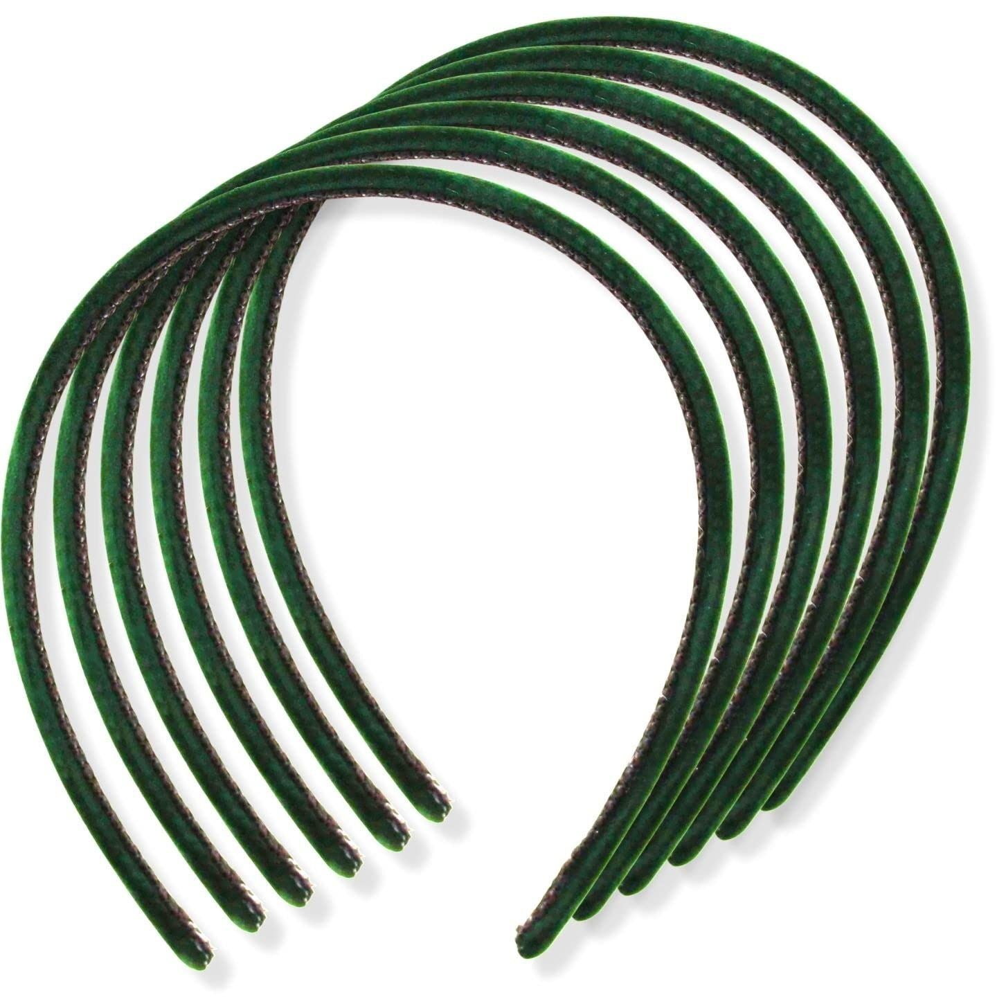 1cm/0.4" 6 piece Thin Velvet Hair Bands, Head bands Alice Bands Adult Women