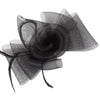 Looped Net Swirl Flower Hair Fascinator Clip Feather Fascinators Wedding Clips Wedding Hats Royal Ascot Hats On Clip & Pin For Women, Ladies, Girls