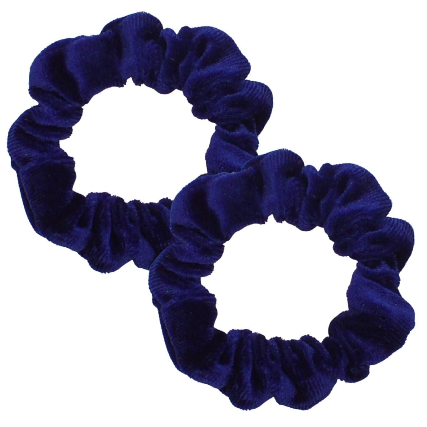 Small Skinny Velvet Hair Scrunchies Pack of 2 Scrunchies for Women & Girls, Cute Soft Scrunchy Hair Tie, Cute Hair Bobble, Velvet Hairband for Ladies & Kids Scrunchies