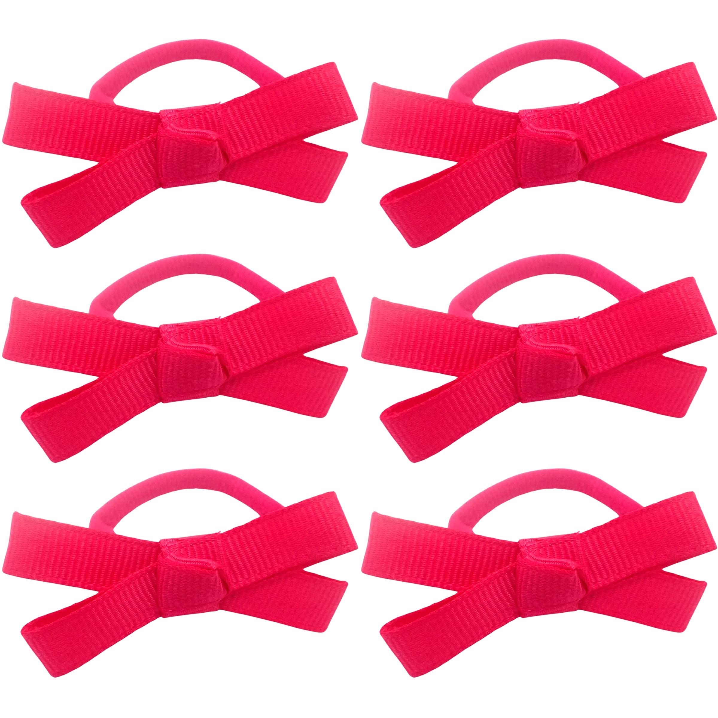 Hair Bobbles w/ Grosgrain Hair Bows for Girls and Women, Hair Ties, Hair Elastics, Hair Bands, Hair Accessories for Girls, Ponyo Hair Tie, Ponytail Holders