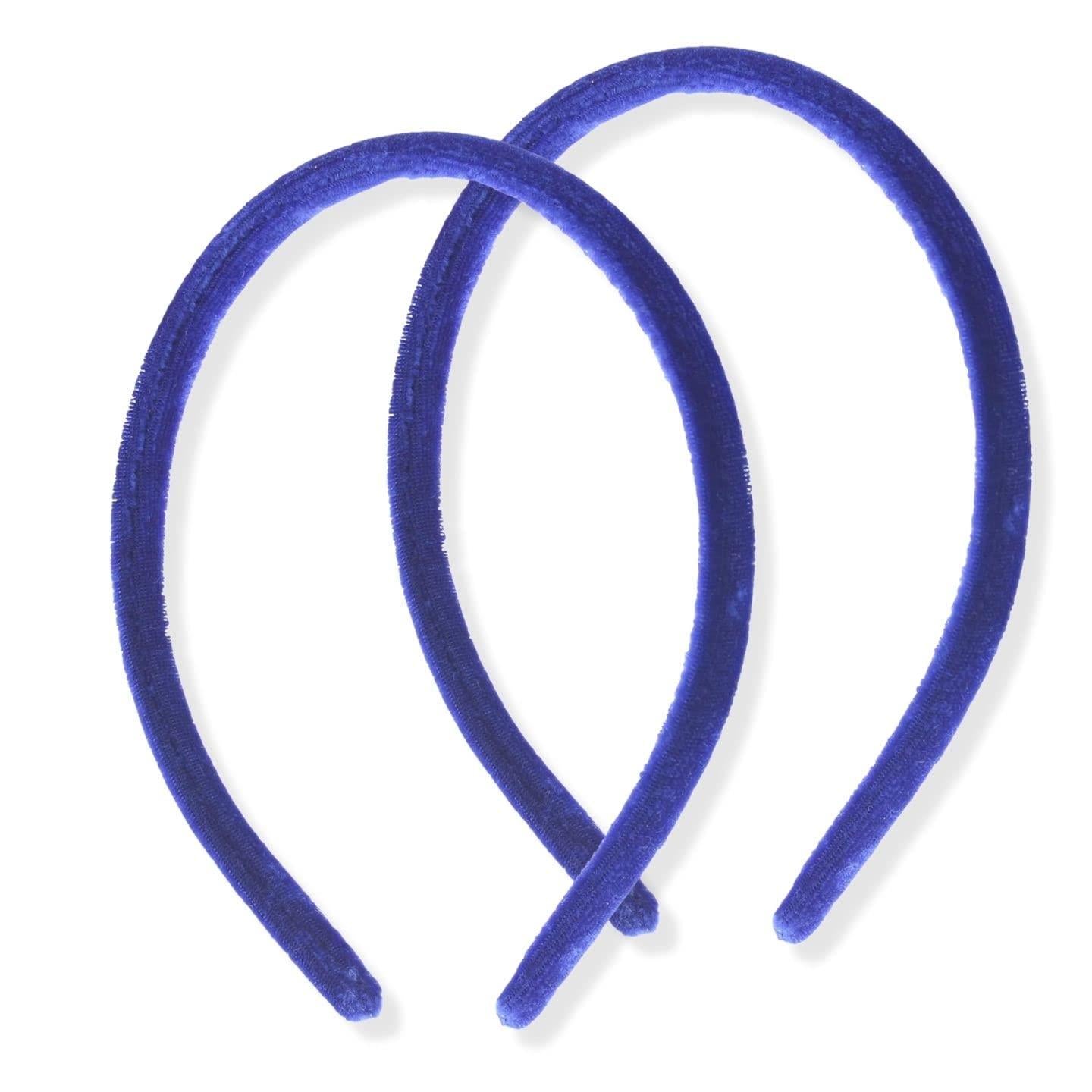 2pc 1cm/0.4" Thin Velvet Hair Bands Headbands Alice Bands Head Bands Hair Accessories Hair Styling Accessories Women's Fashion Headbands Girls Fashion