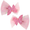 2pc Small Glitter Butterfly Bows Hair Clips 3cm Back to School small Hair Accessories mini hair clips for Girls & Women Hair Accessories for Girls Hair Clip for Girls