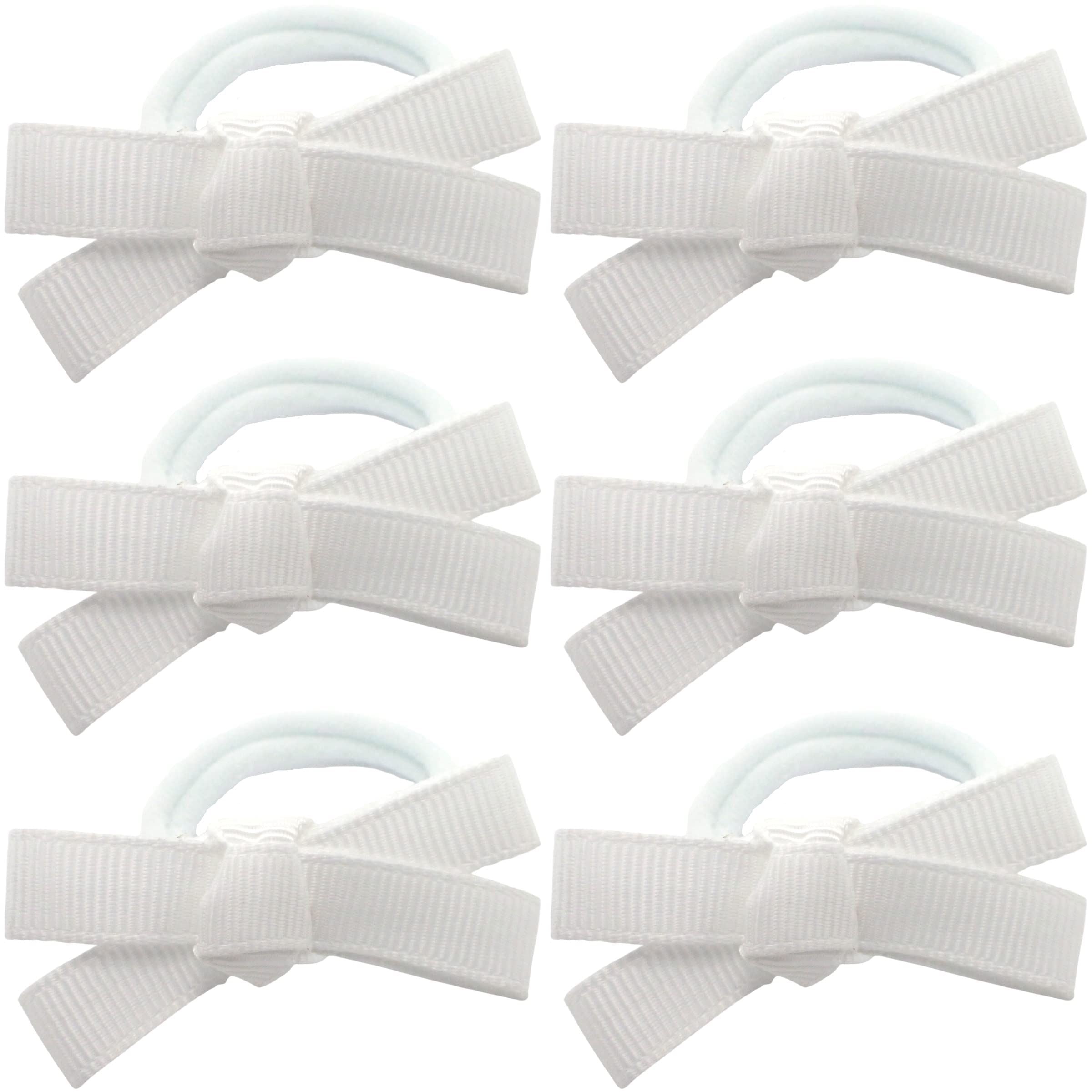Hair Bobbles w/ Grosgrain Hair Bows for Girls and Women, Hair Ties, Hair Elastics, Hair Bands, Hair Accessories for Girls, Ponyo Hair Tie, Ponytail Holders