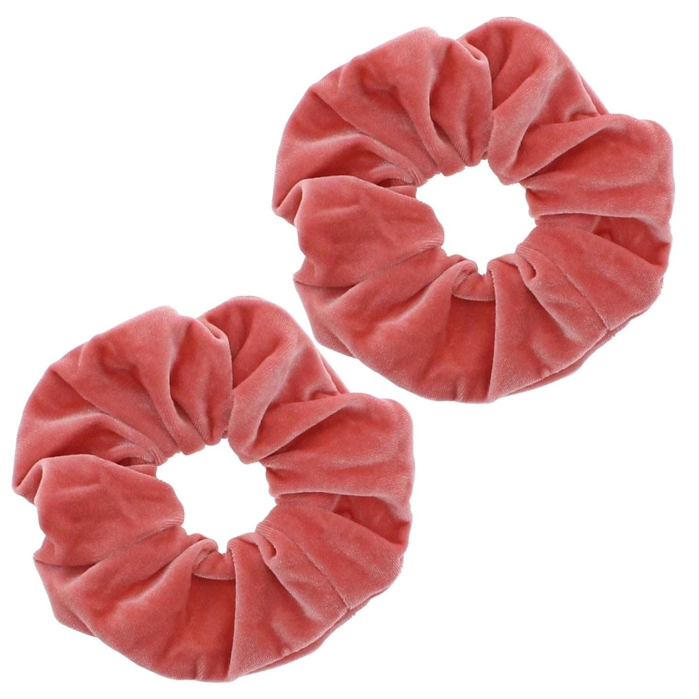 Luxury Velvet Scrunchie Scrunchies Elastic Hair Band Ponytail Holders Hair Scrunchie Hair Bobbles Hair Accessories for Women, Ladies, Girls - Pack of 2
