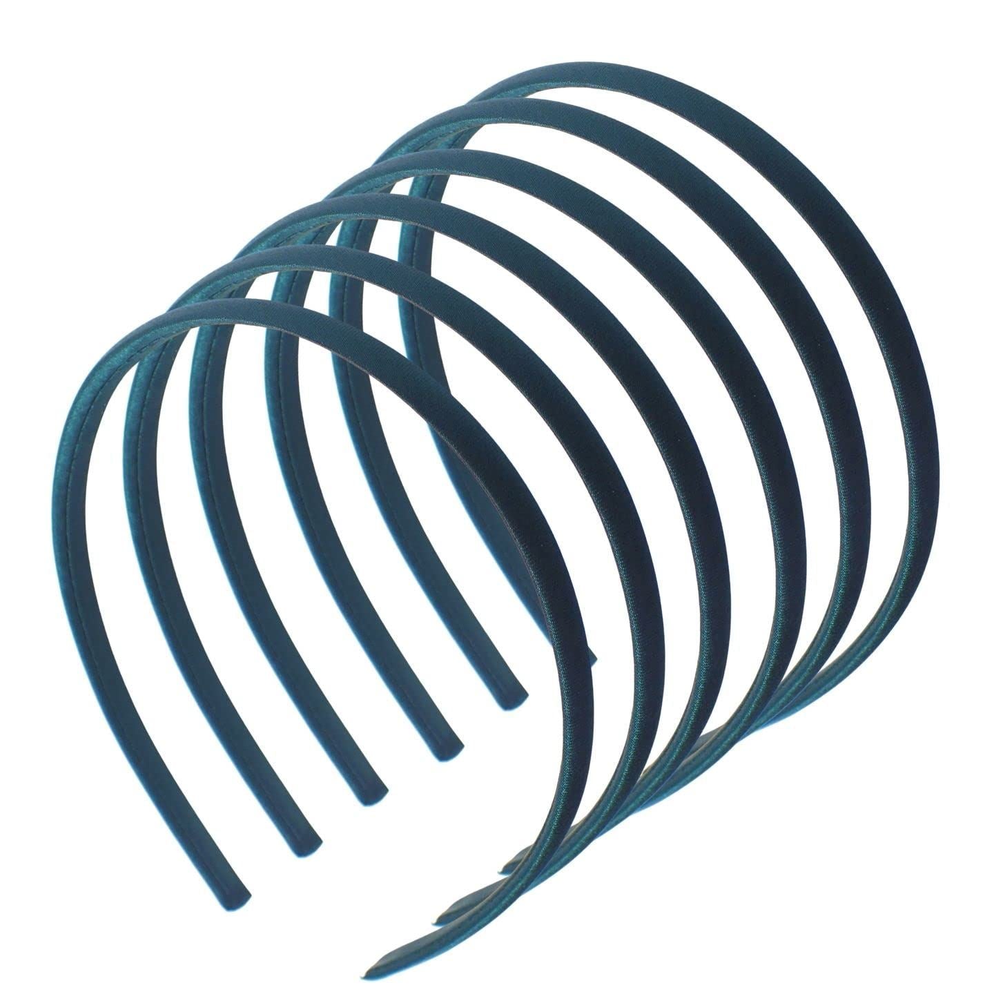 1cm/0.4" 6 piece Thin Satin Hair Bands, Head bands Alice Bands Adult Women