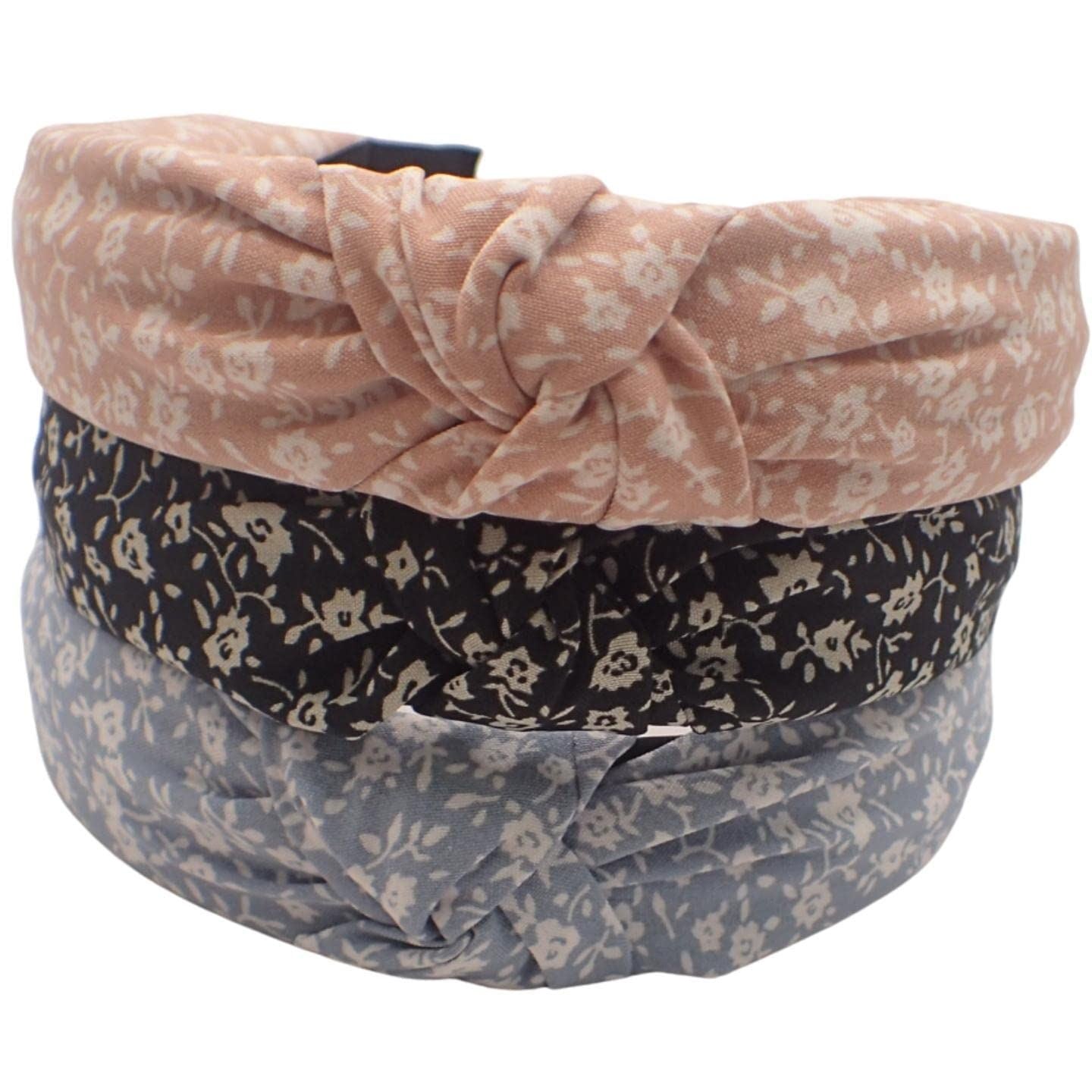 Adorable 3 Pcs Knot, Knotted Fabric Headband Alice Band for Women & Kids, Pretty Accessories for Girls & Ladies, Cute Womens Hair Accessories
